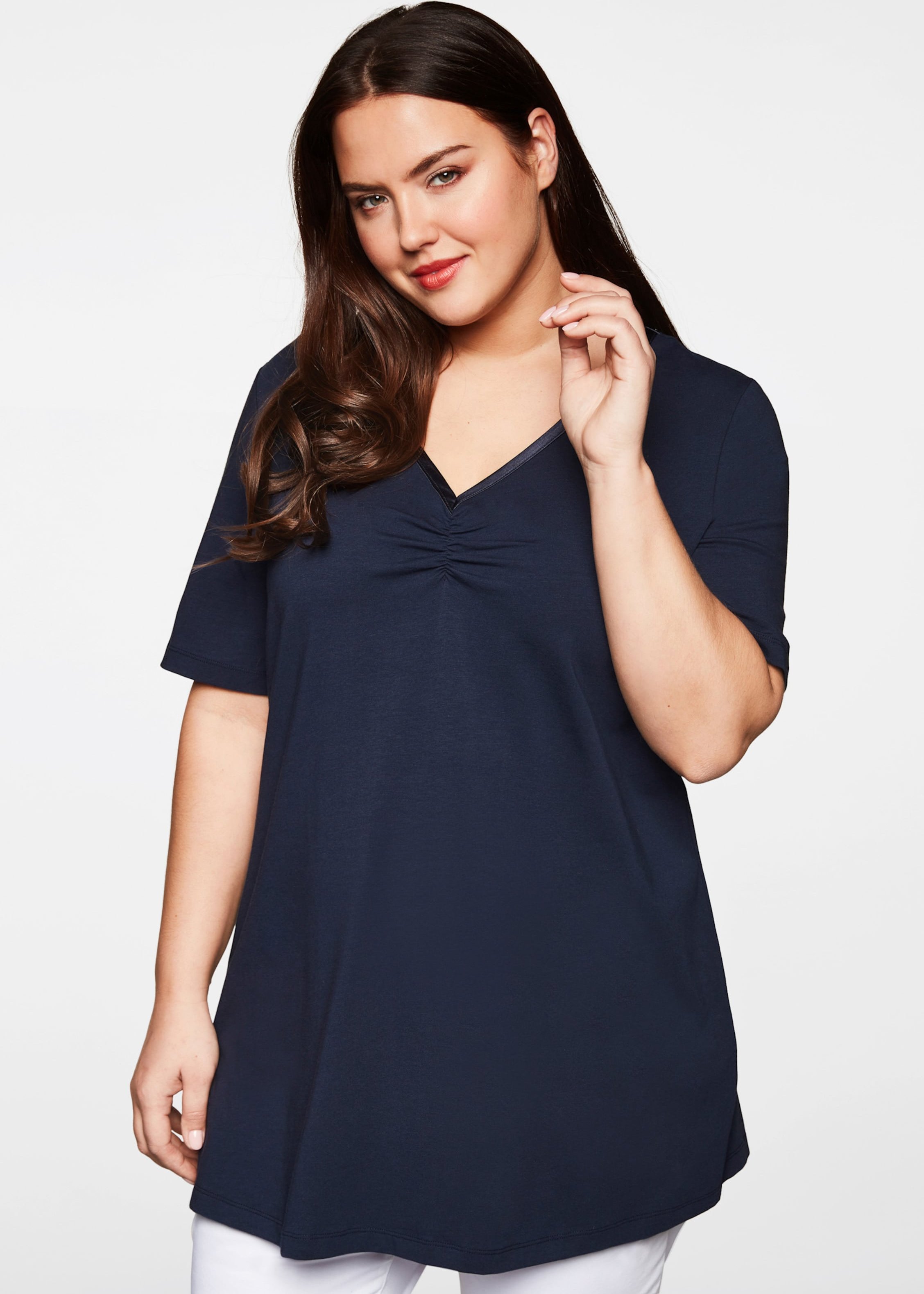 Sheego Longshirt mit Raffung