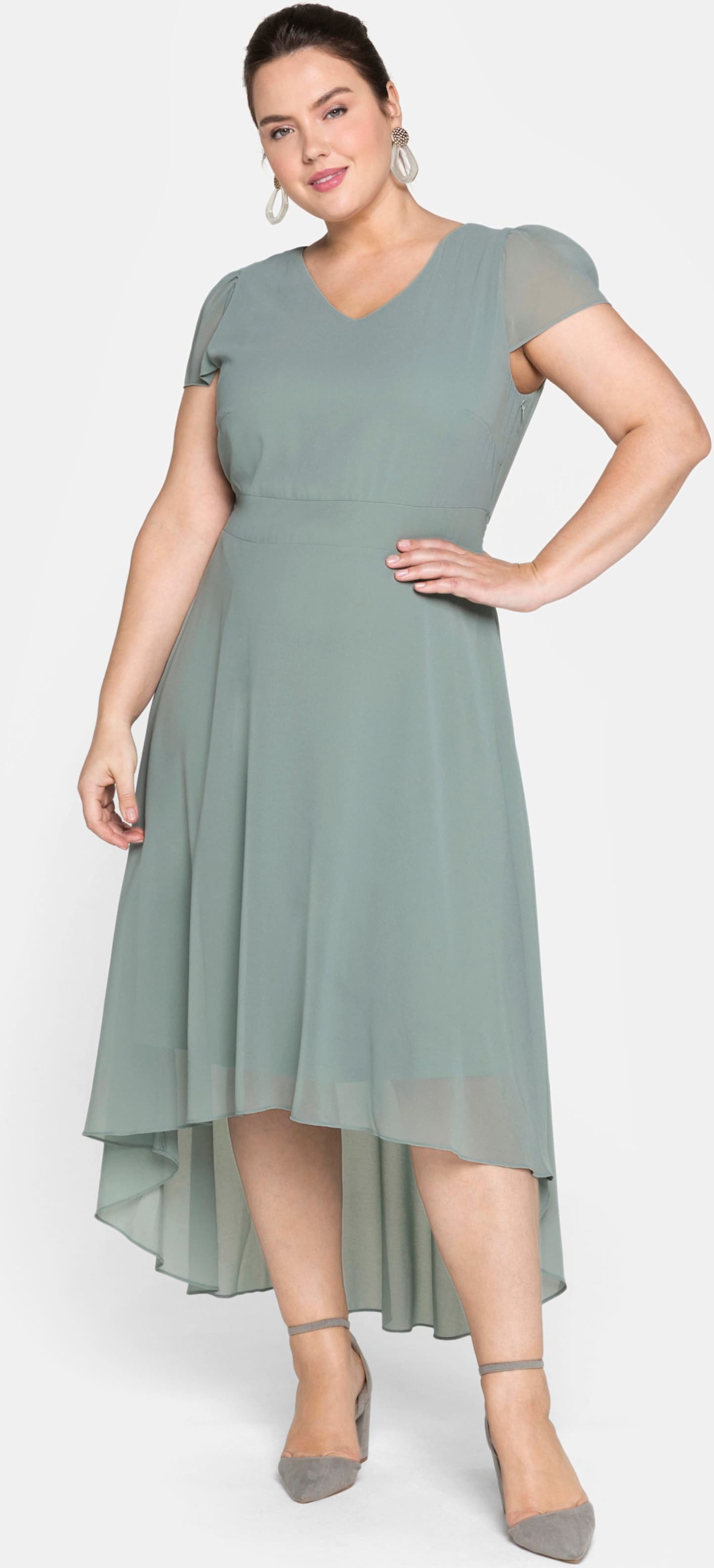 Sheego Abendkleid mit Flügelärmeln