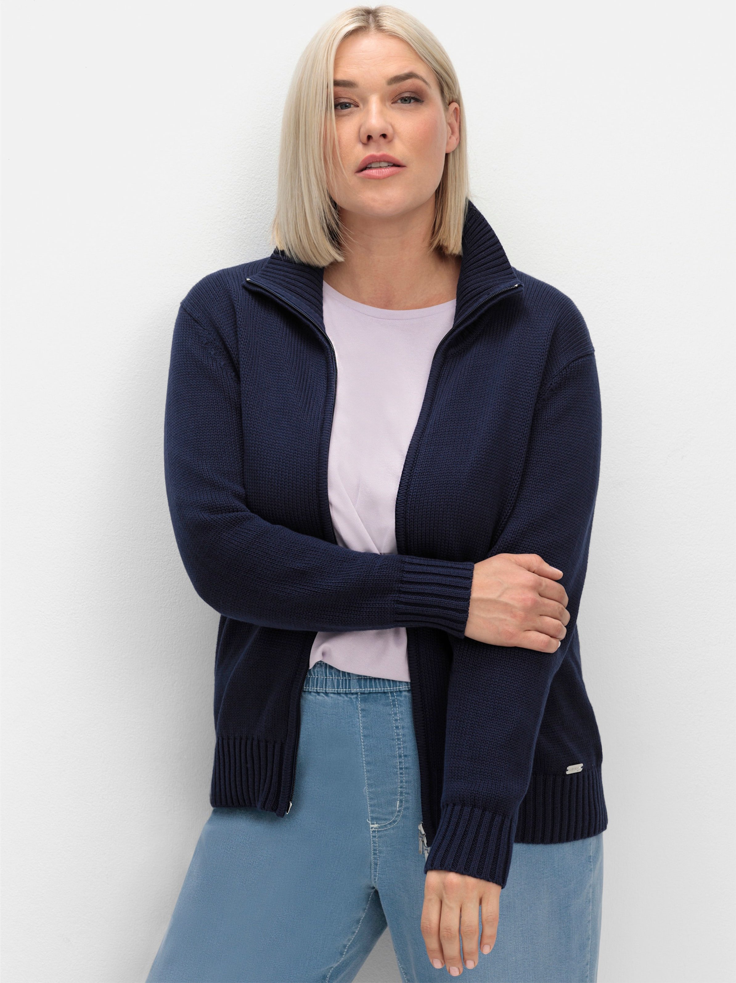 Thumbnail - Sheego Strickjacke mit 2-Wege-Reißverschluss