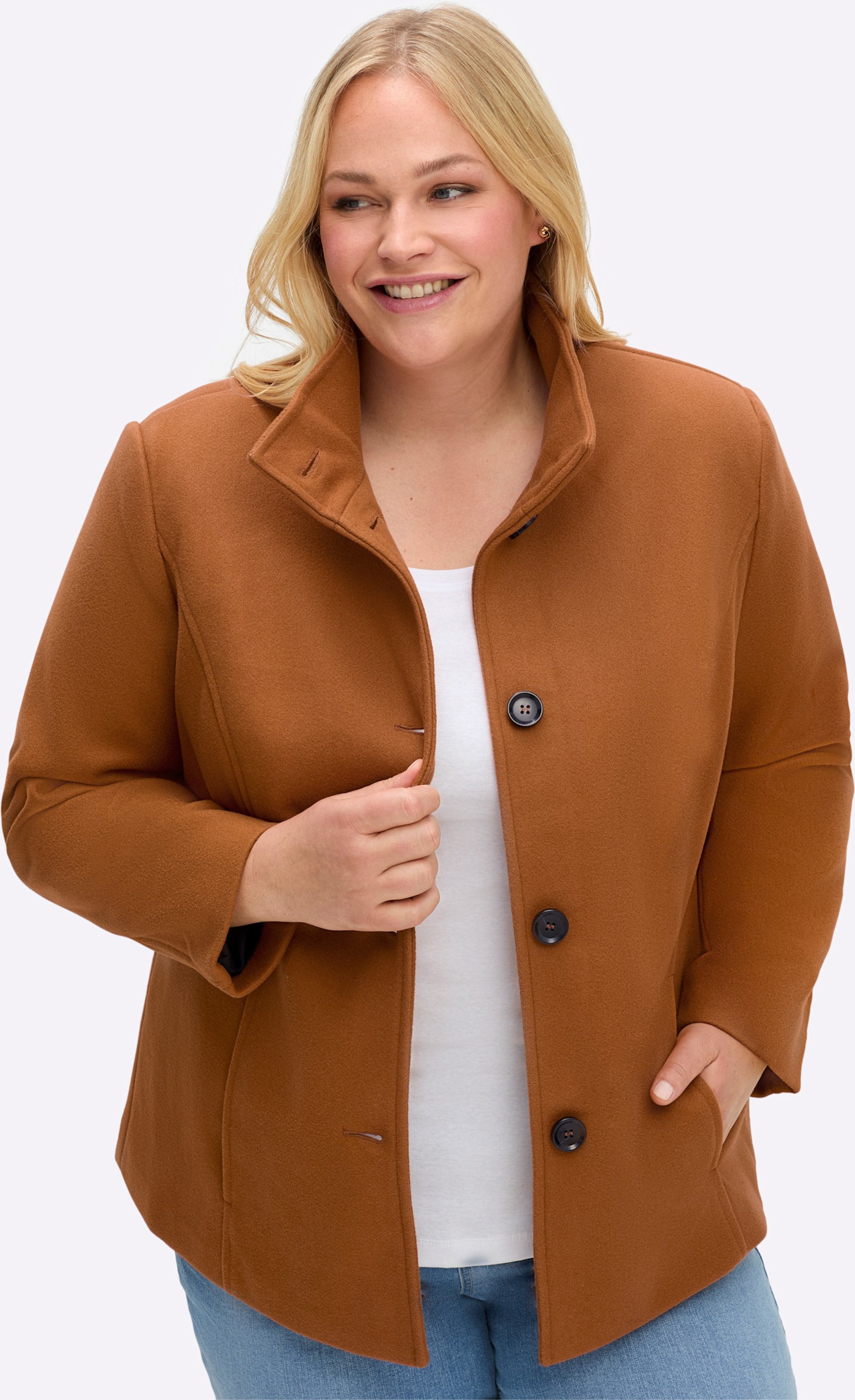 Sheego Jacke mit Schmuckknöpfen