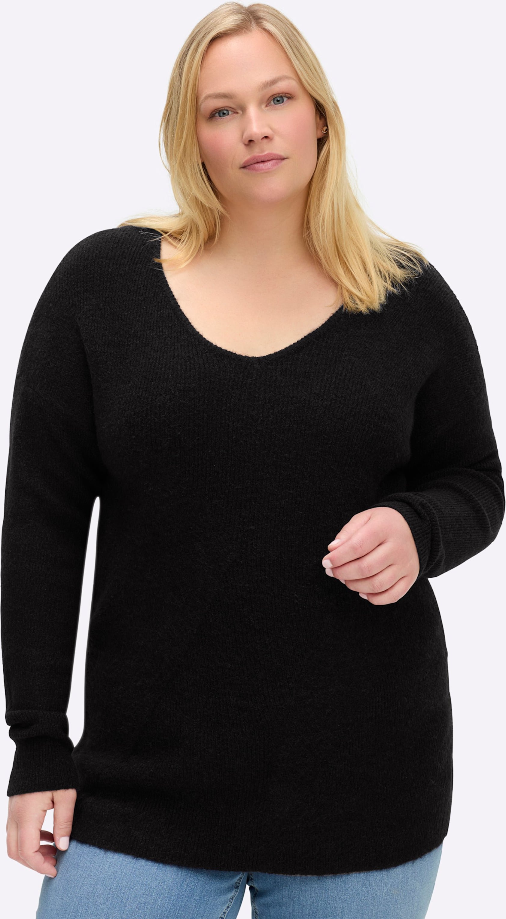 Sheego Pullover in Rippstruktur