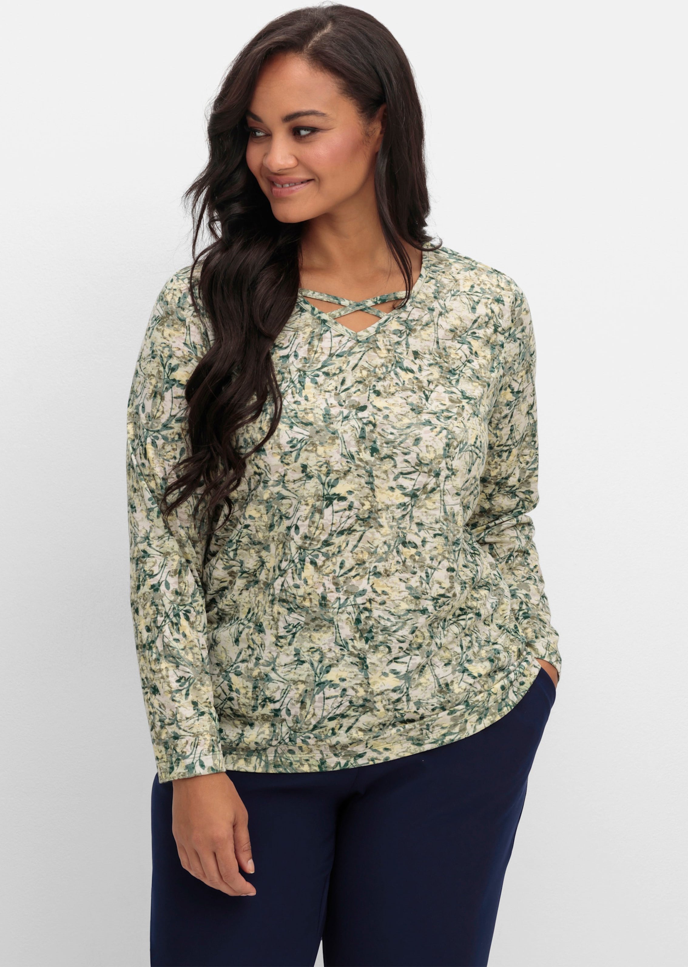 Sheego Print-Shirt in Ausbrenner-Qualität