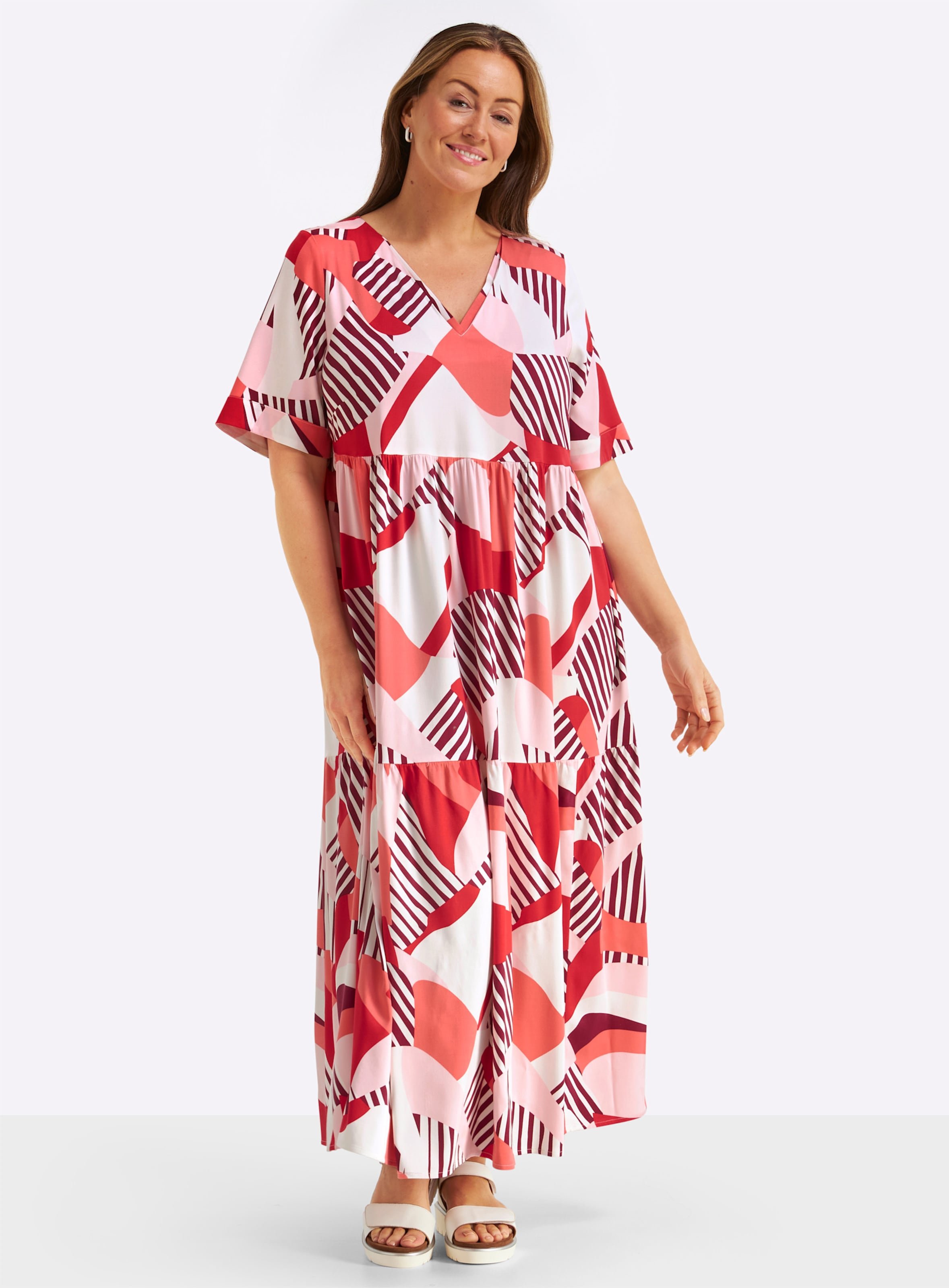 Sheego A-Linien-Kleid mit Grafikprint