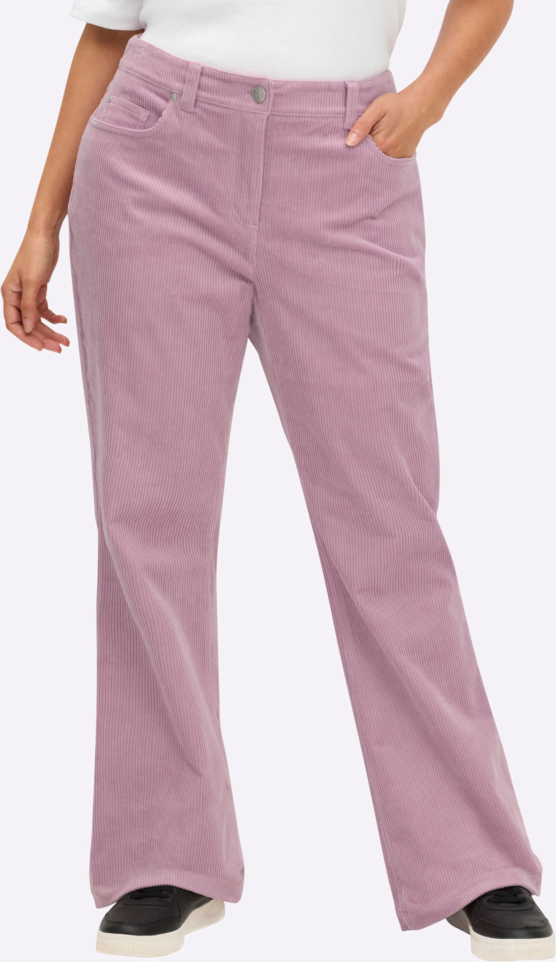 Sheego Cordhose in Bootcut-Beinform