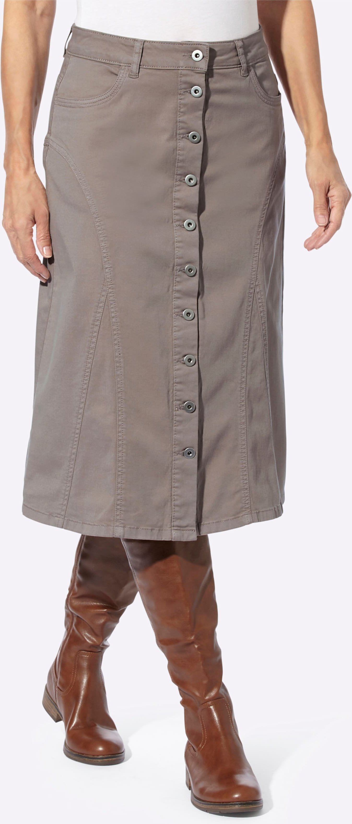 Sheego Jeansrock in Stretch-Qualität