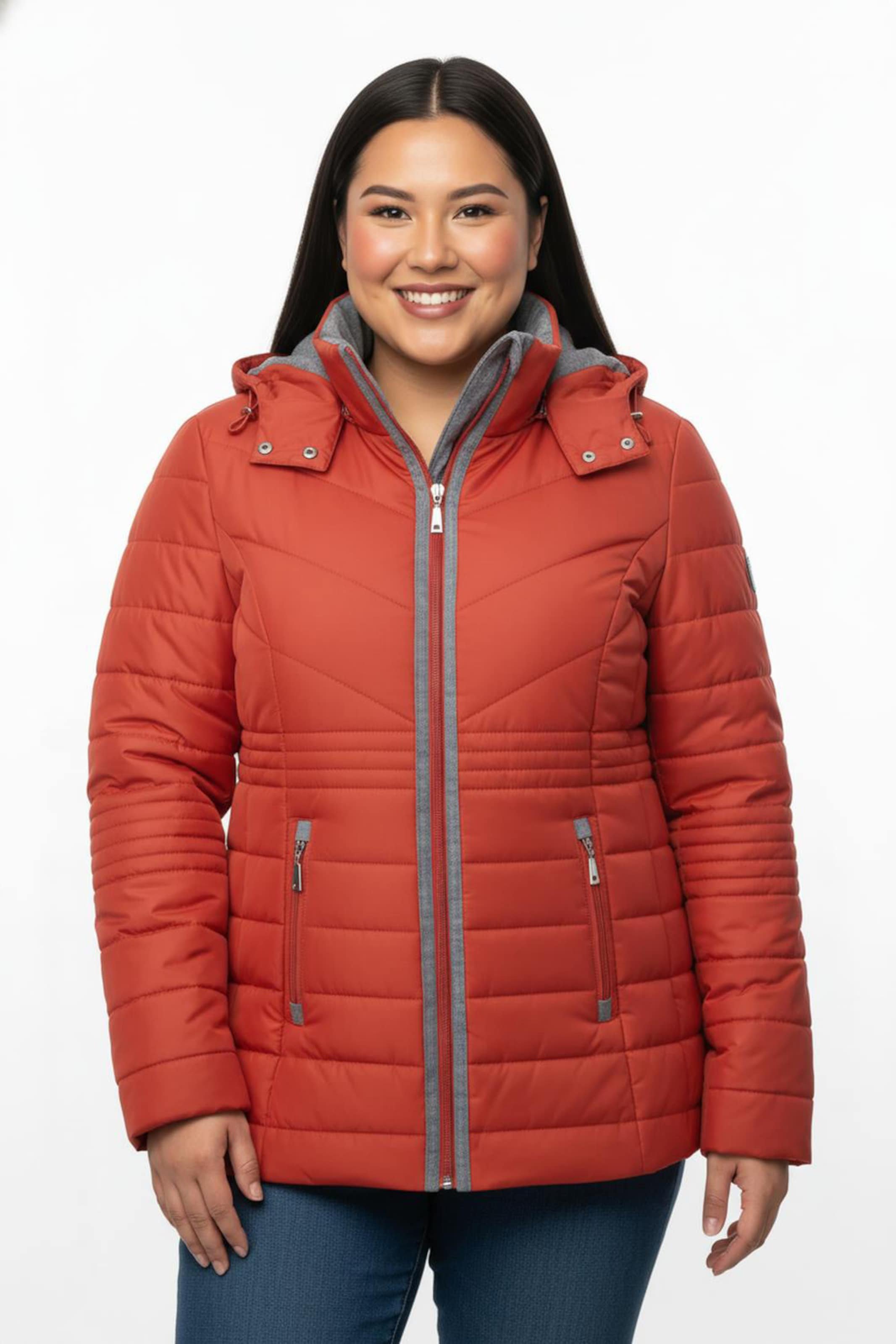 Sheego Steppjacke mit Flanell-Details