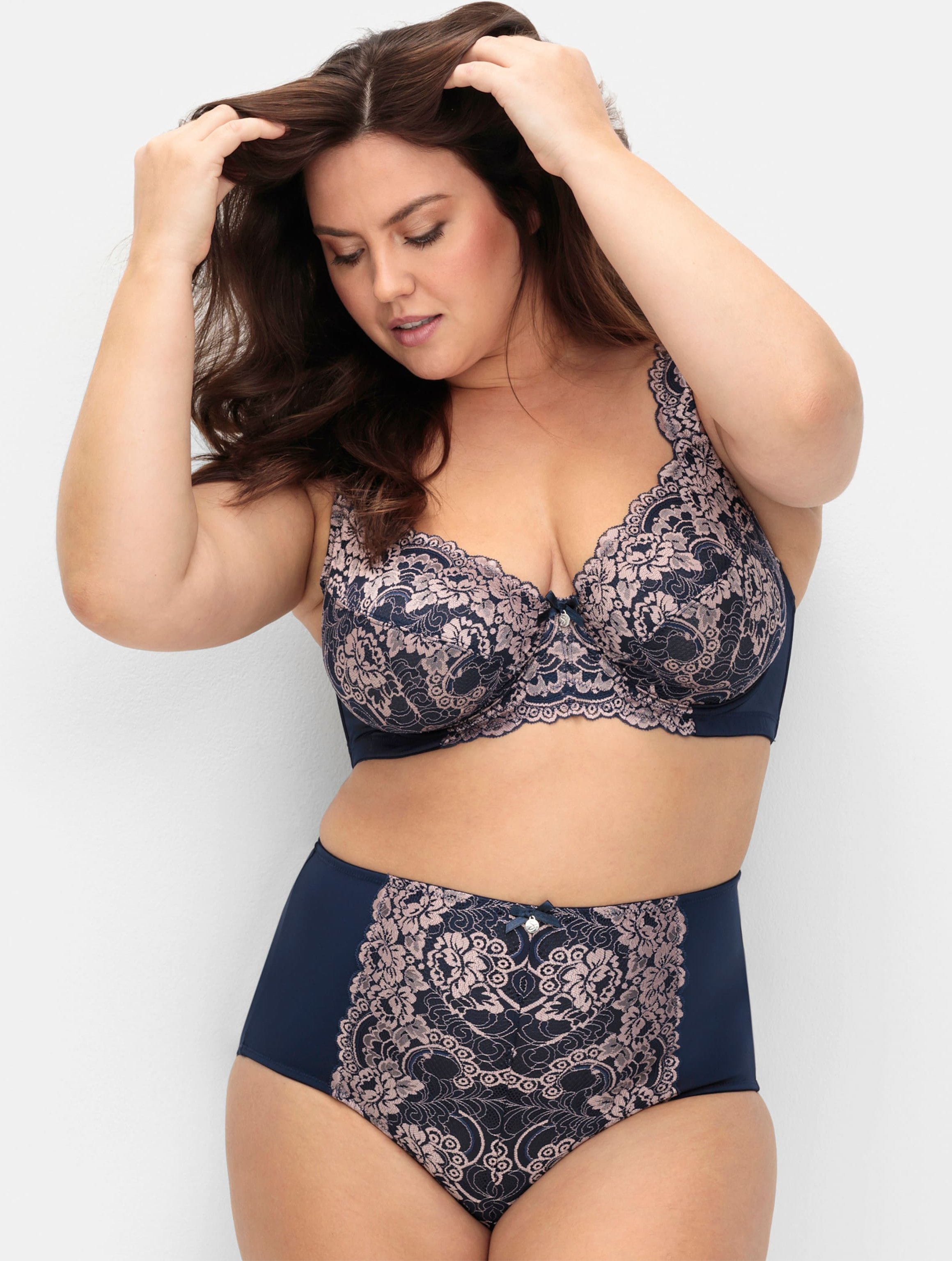 Sheego Bügel-BH mit Kontrast-Spitze