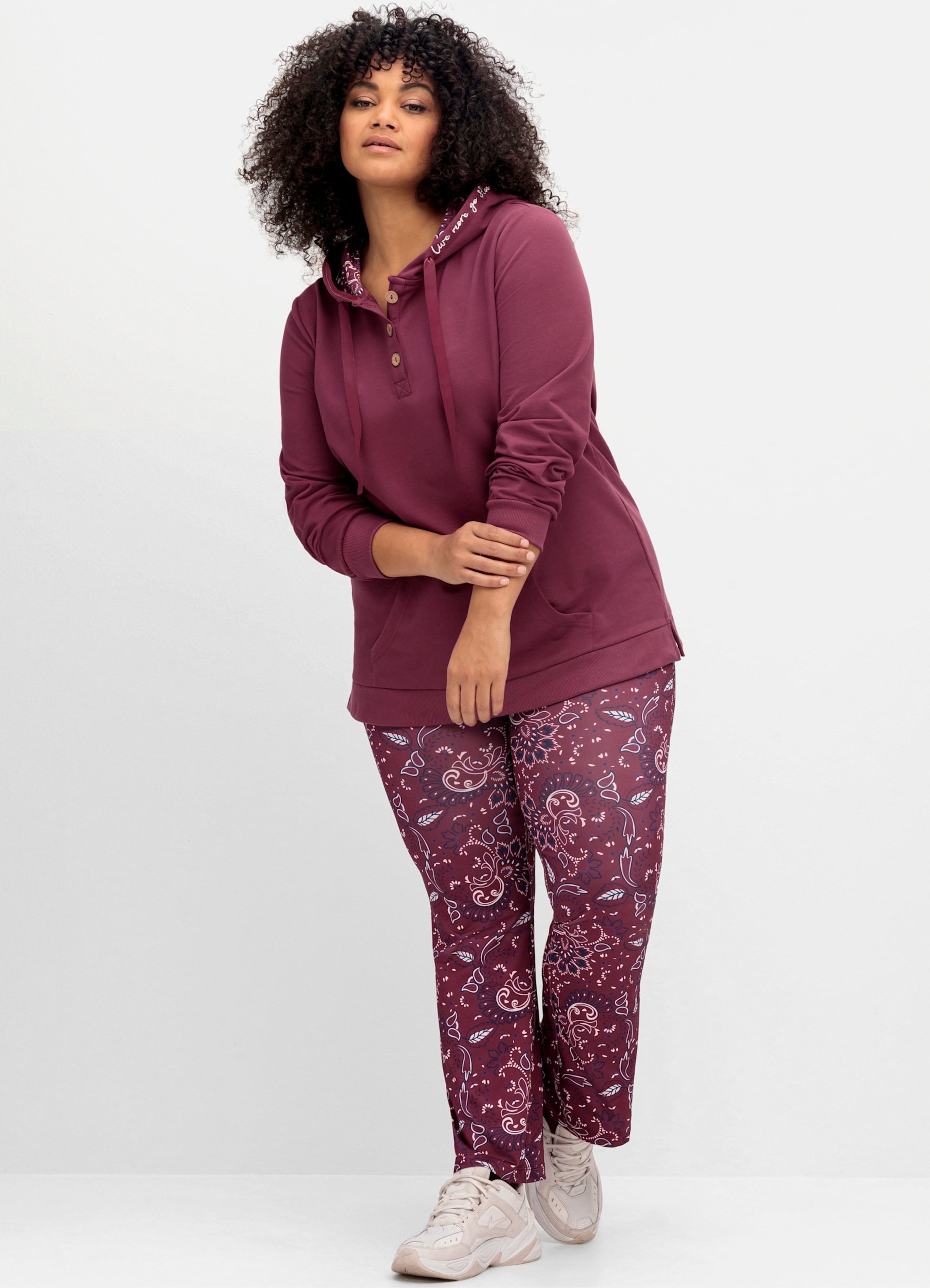 Sheego Kapuzensweatshirt mit Kängurutasche