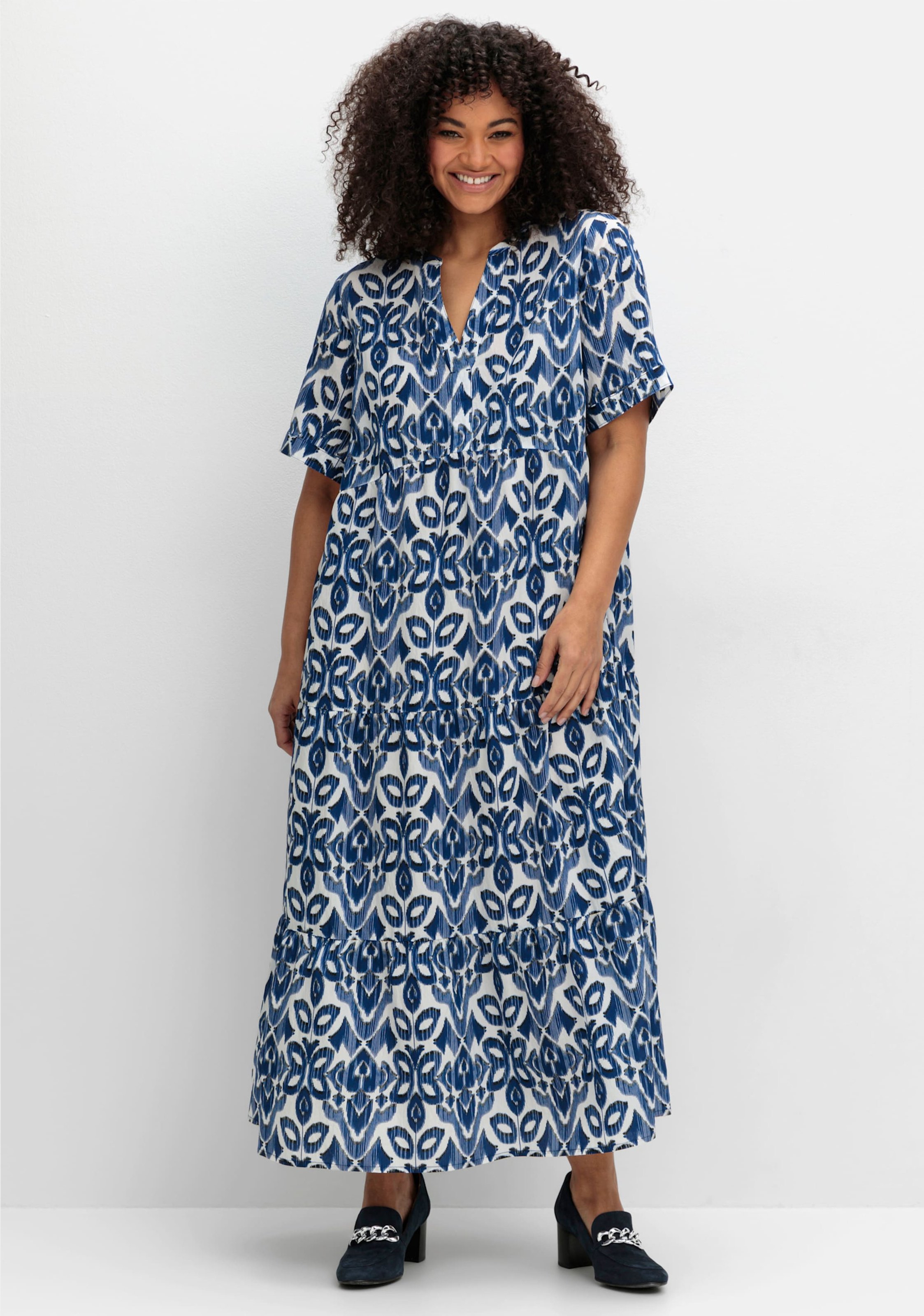 Sheego Maxikleid mit Stufenrock