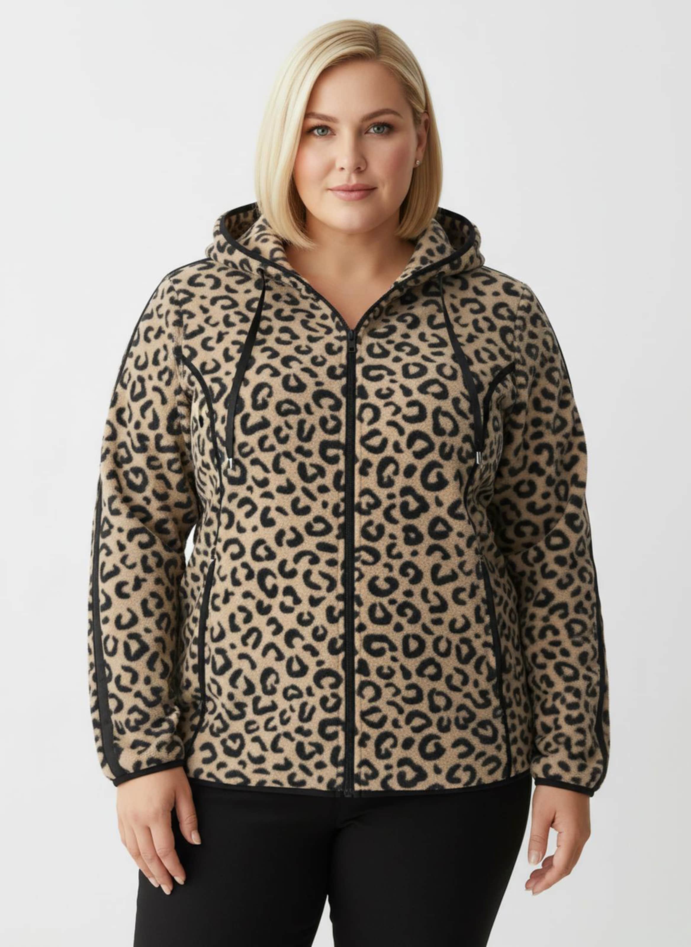 Thumbnail - Sheego Fleecejacke im Leo-Dessin