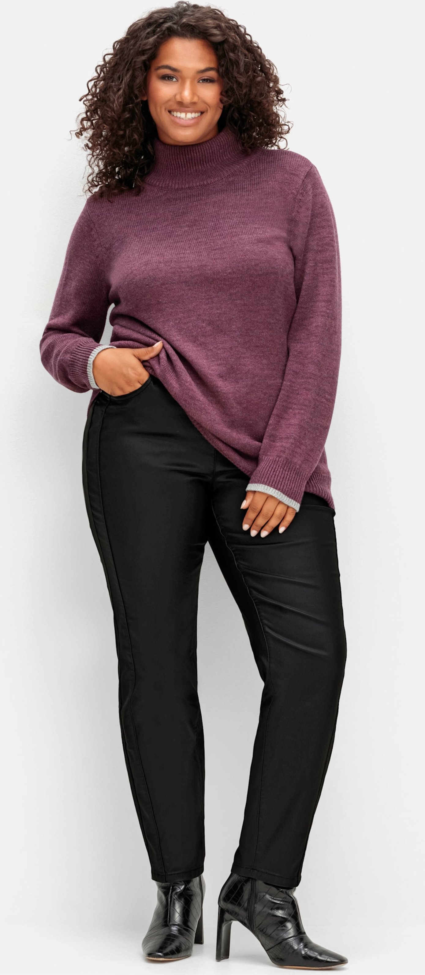 Sheego Thermohose in schmaler Form, beschichtet