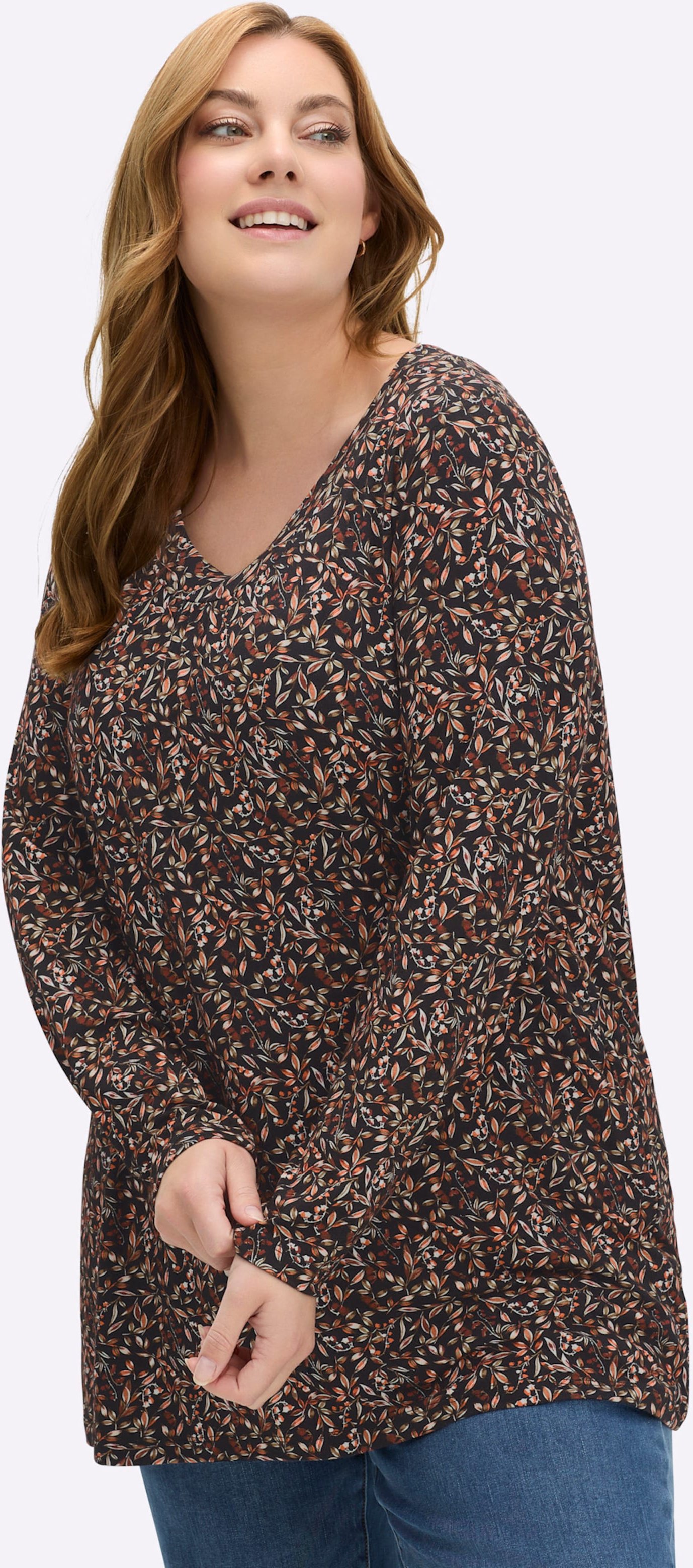 Thumbnail - Sheego Tunikashirt mit Raffung am Ausschnitt