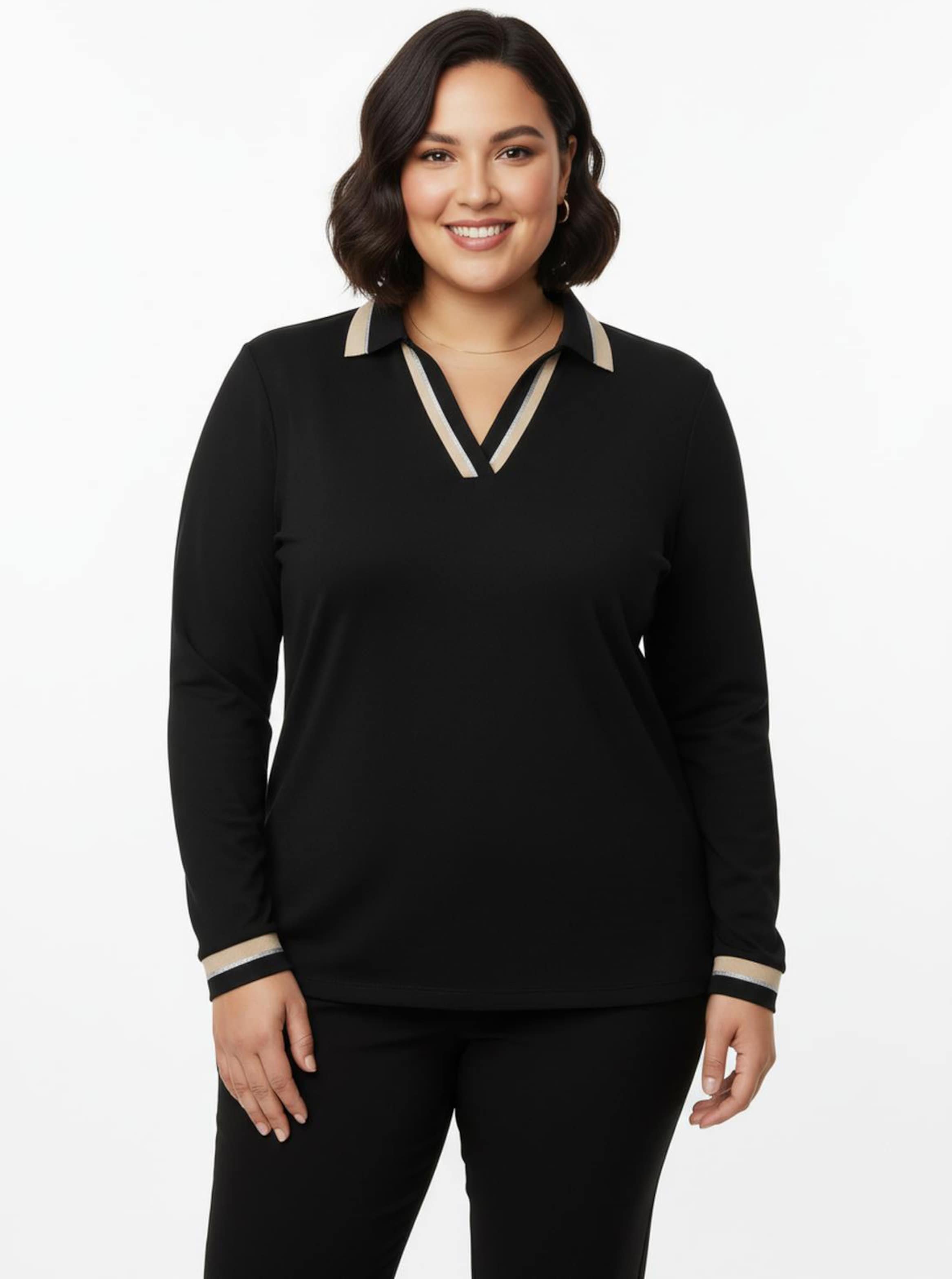 Thumbnail - Sheego Poloshirt mit Kontrast-Akzenten