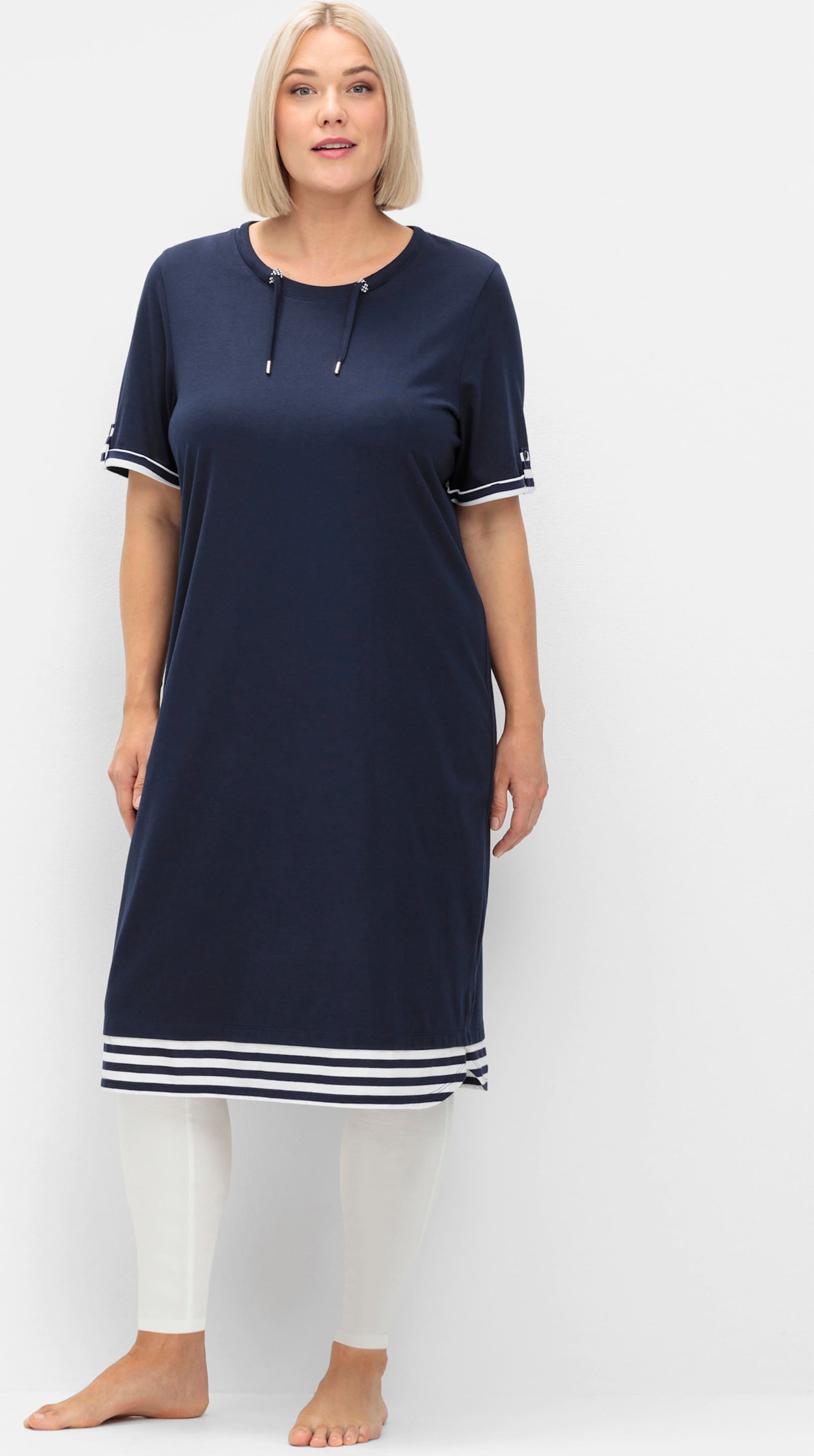 Sheego Shirtkleid mit Bindebändern