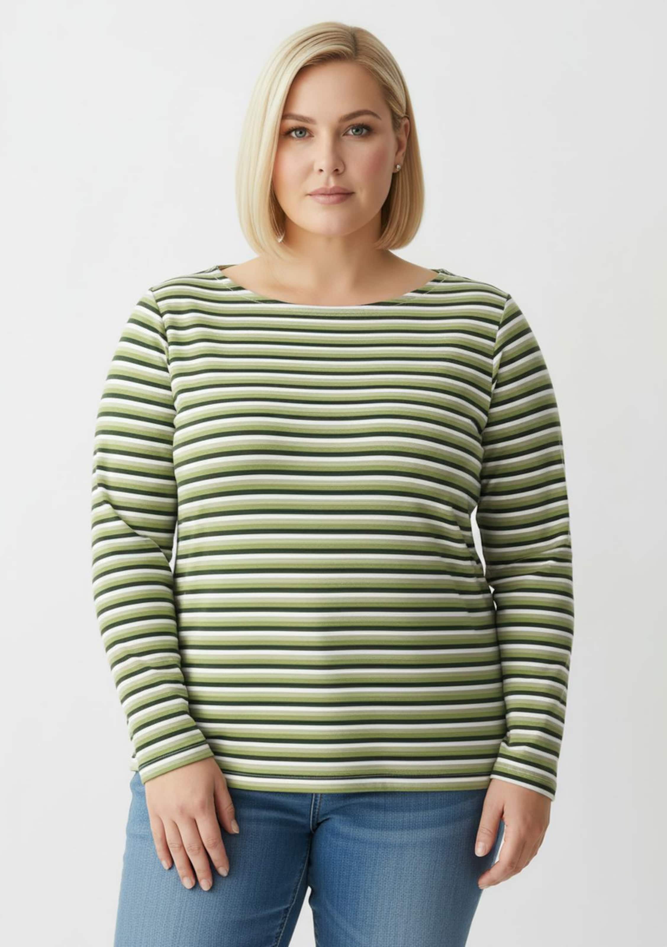 Sheego Langarmshirt im Ringel-Dessin