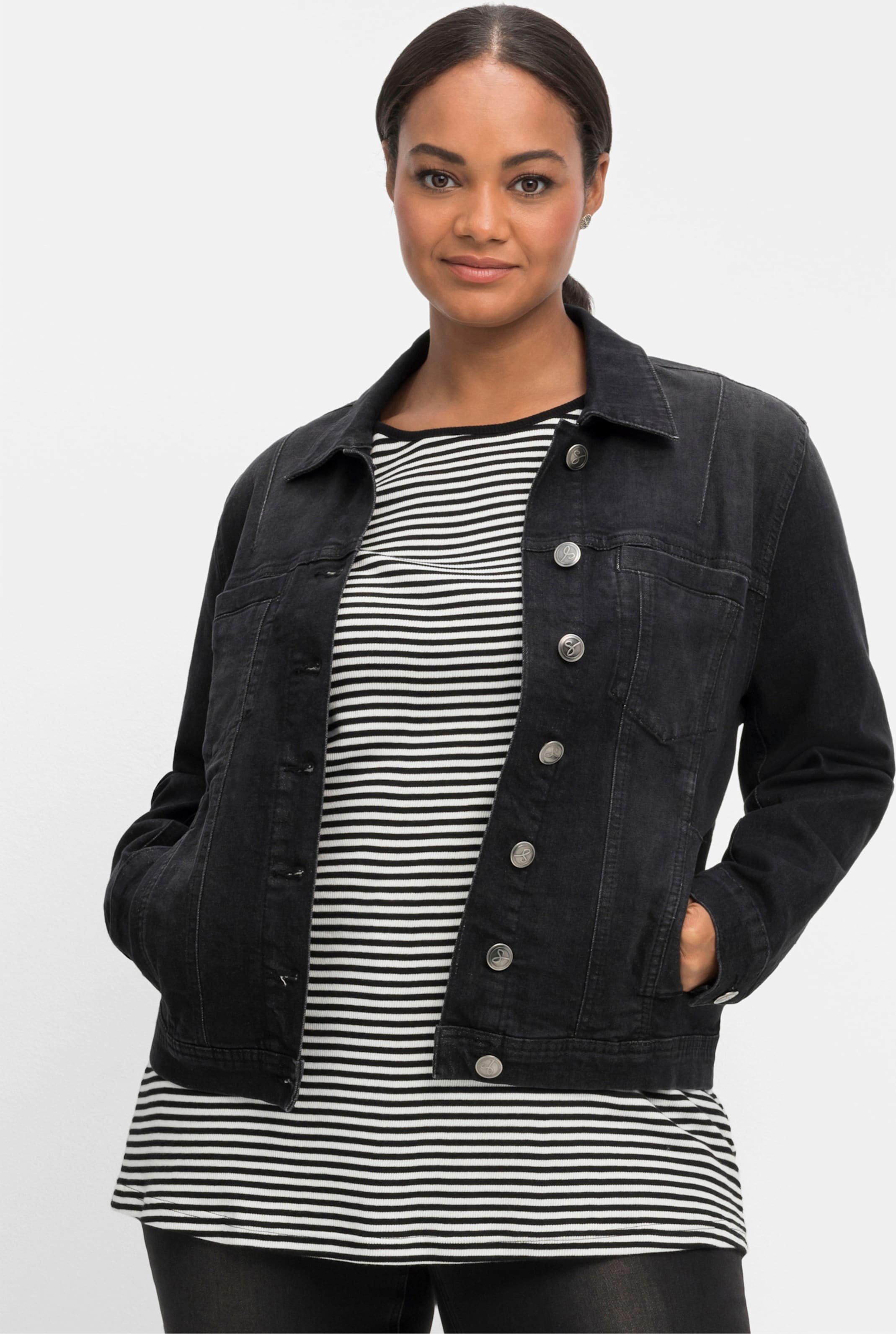 Sheego Jeansjacke in leicht taillierter Form