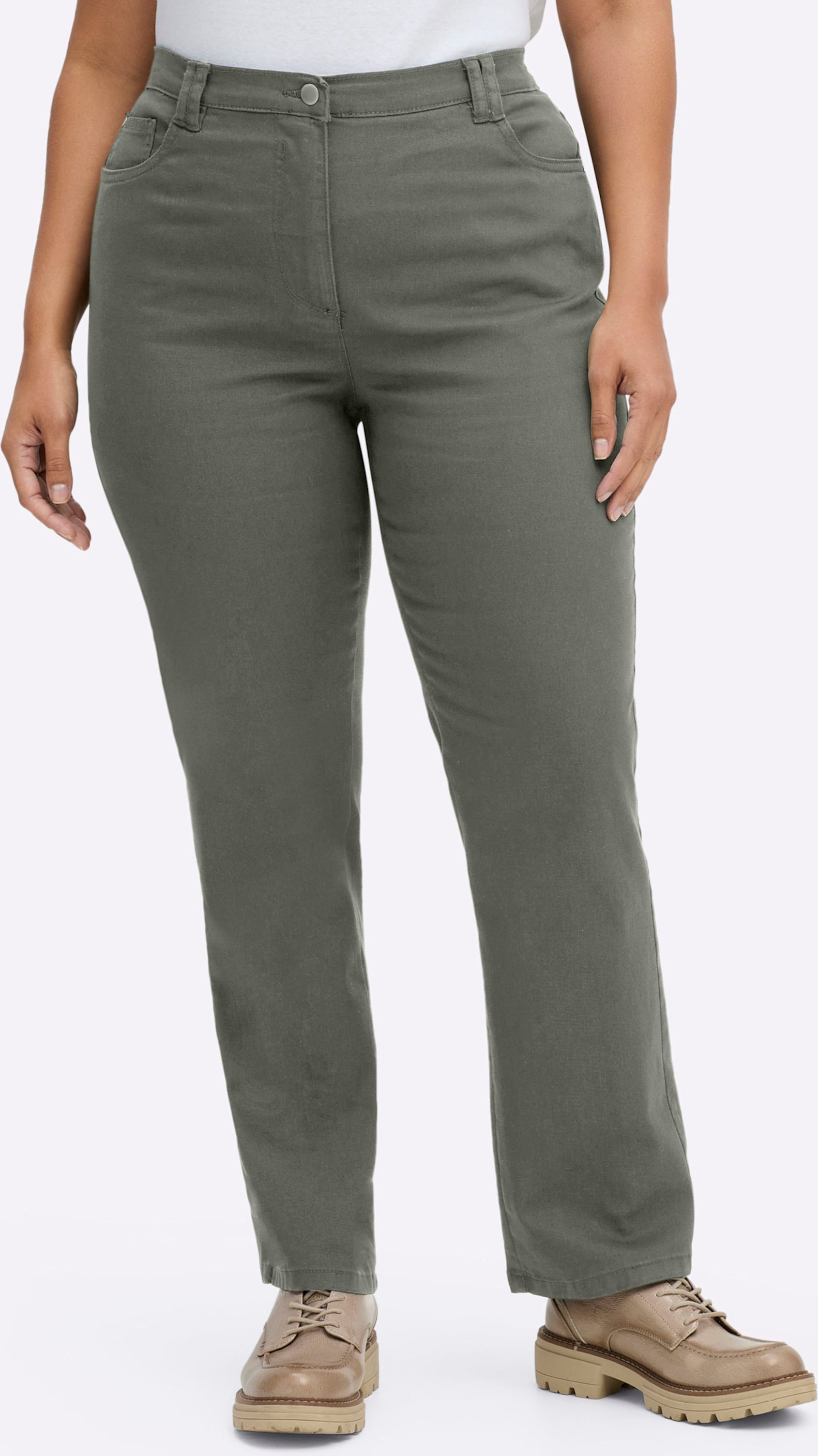 Sheego Stretch-Hose mit Nieten an den Taschen