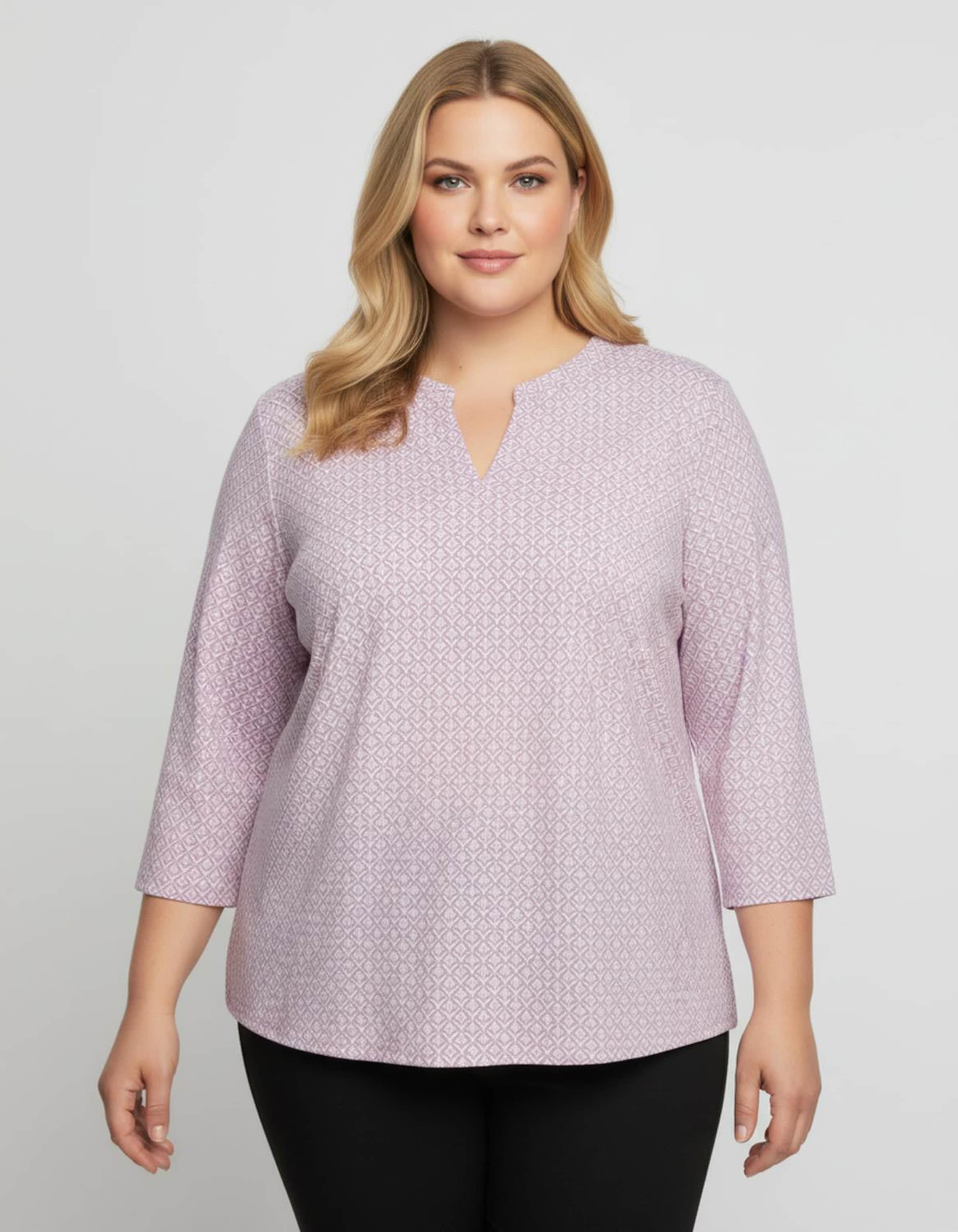 Sheego Schlupfbluse mit Minimal-Muster, Viskose