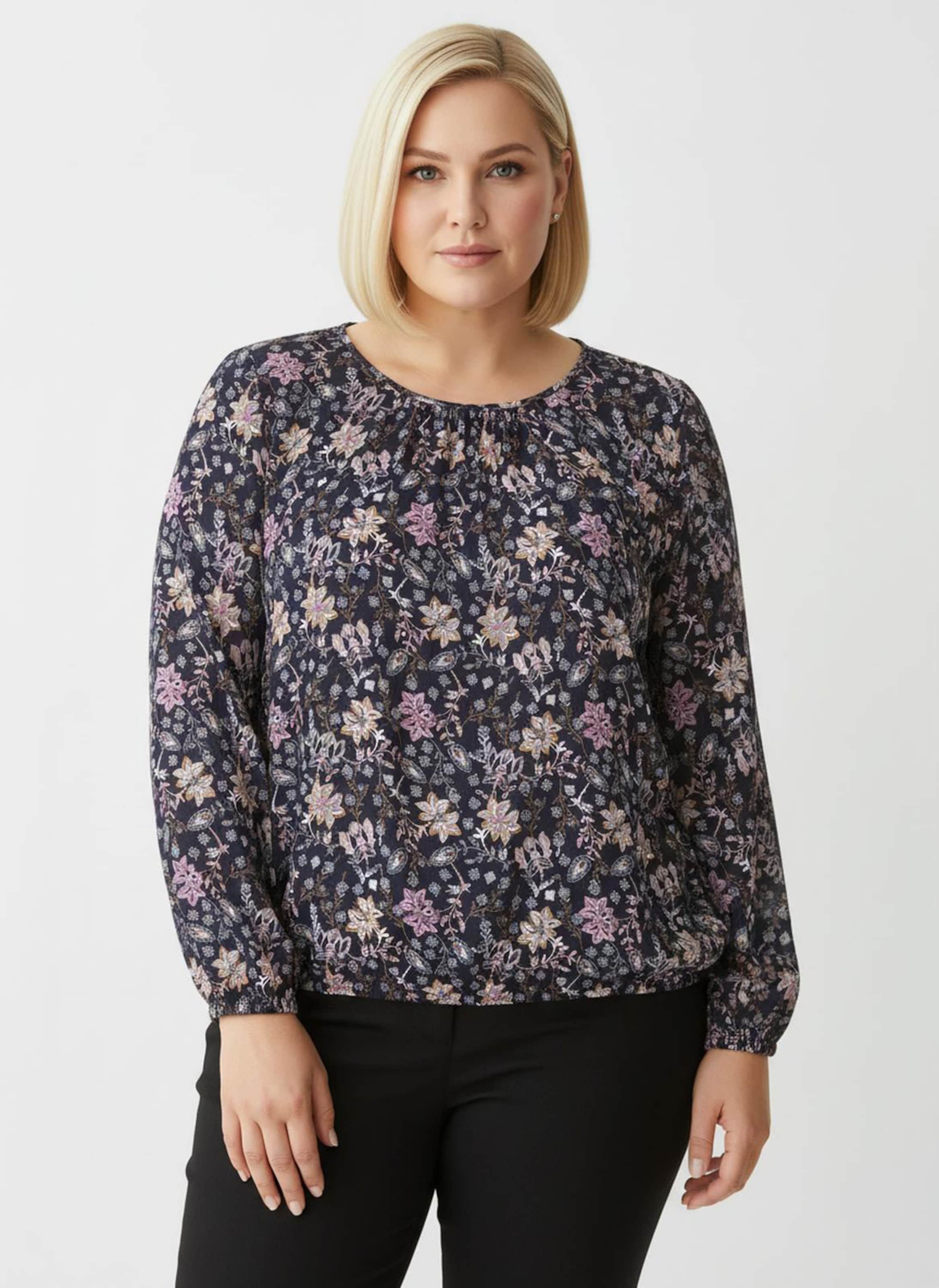Sheego Schlupfbluse in Blüten-Dessin