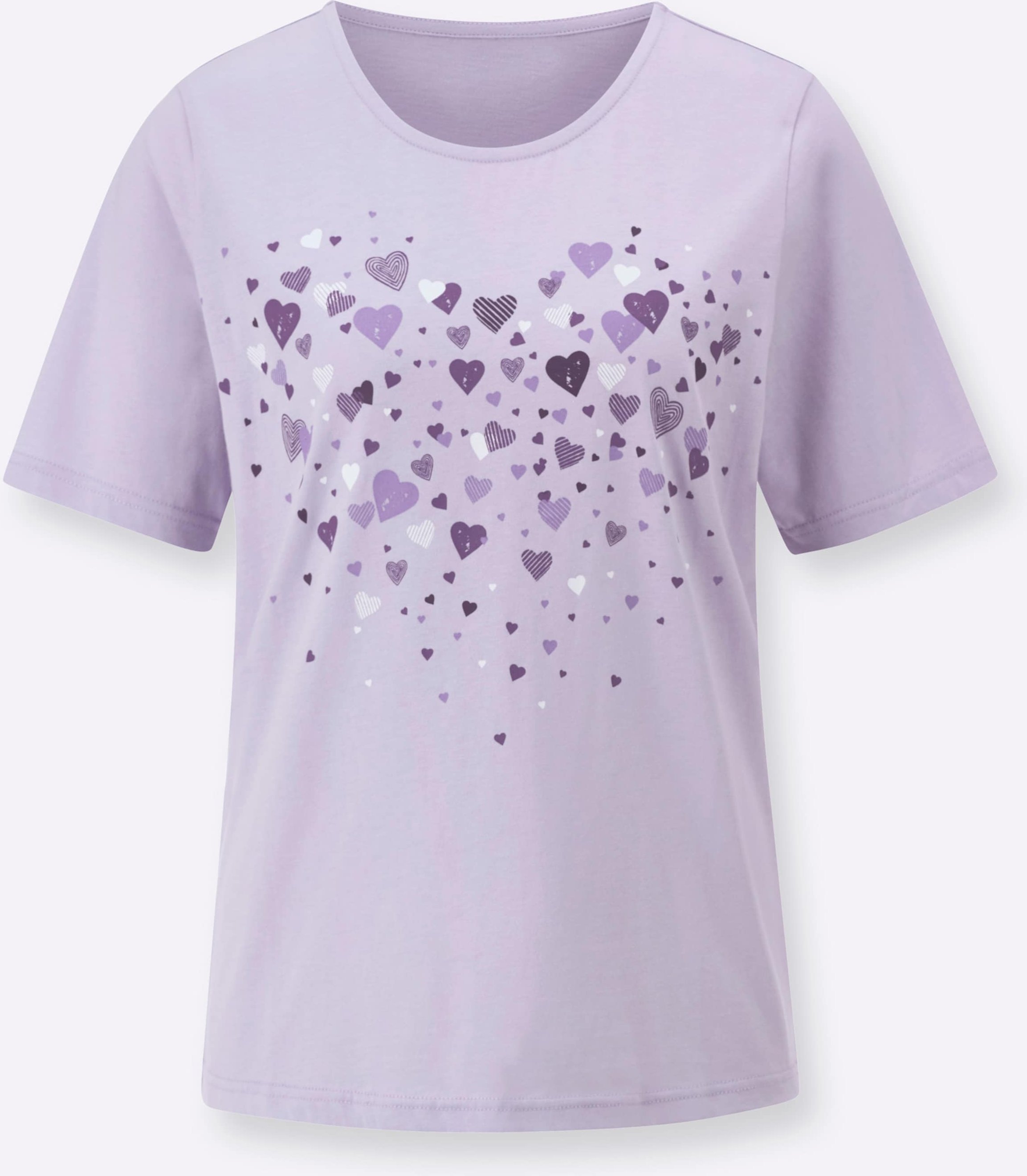 Sheego Kurzarmshirt mit Herz-Druck