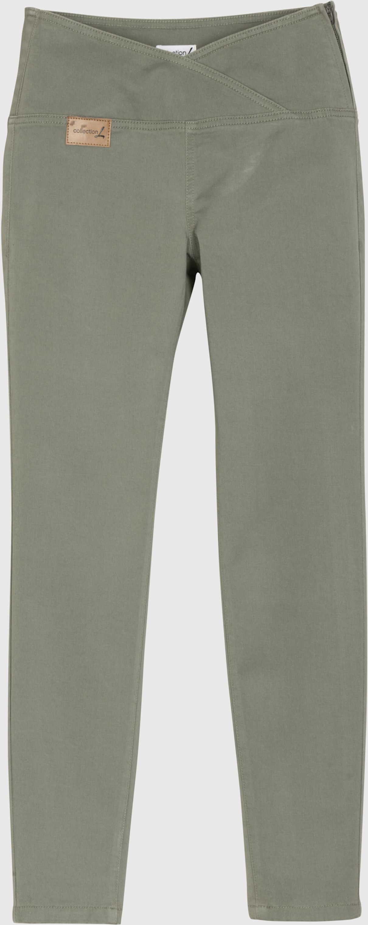 Sheego Stretch-Jeans mit überlappendem Bund