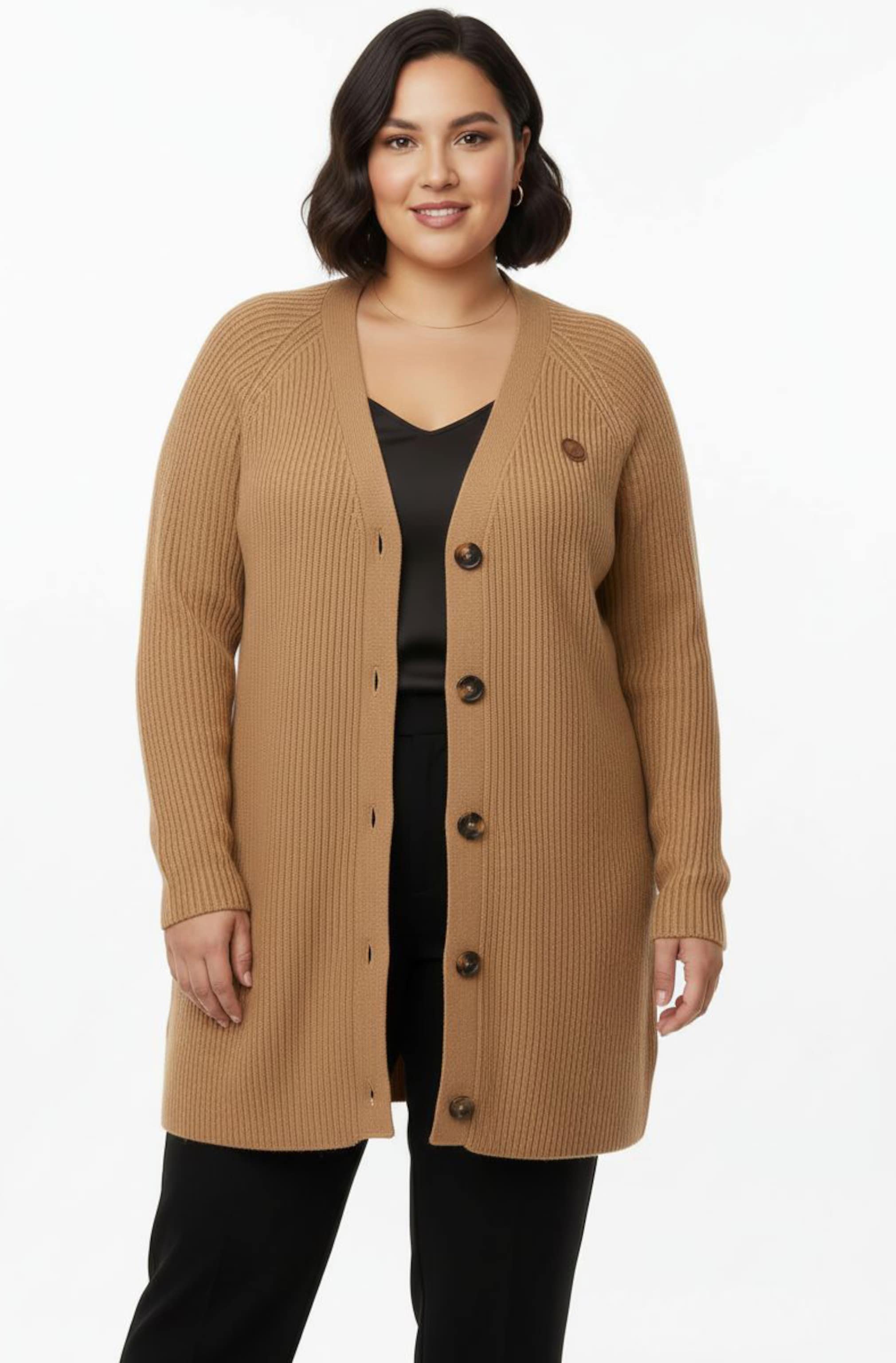 Thumbnail - Sheego Longstrickjacke in Ripp-Optik