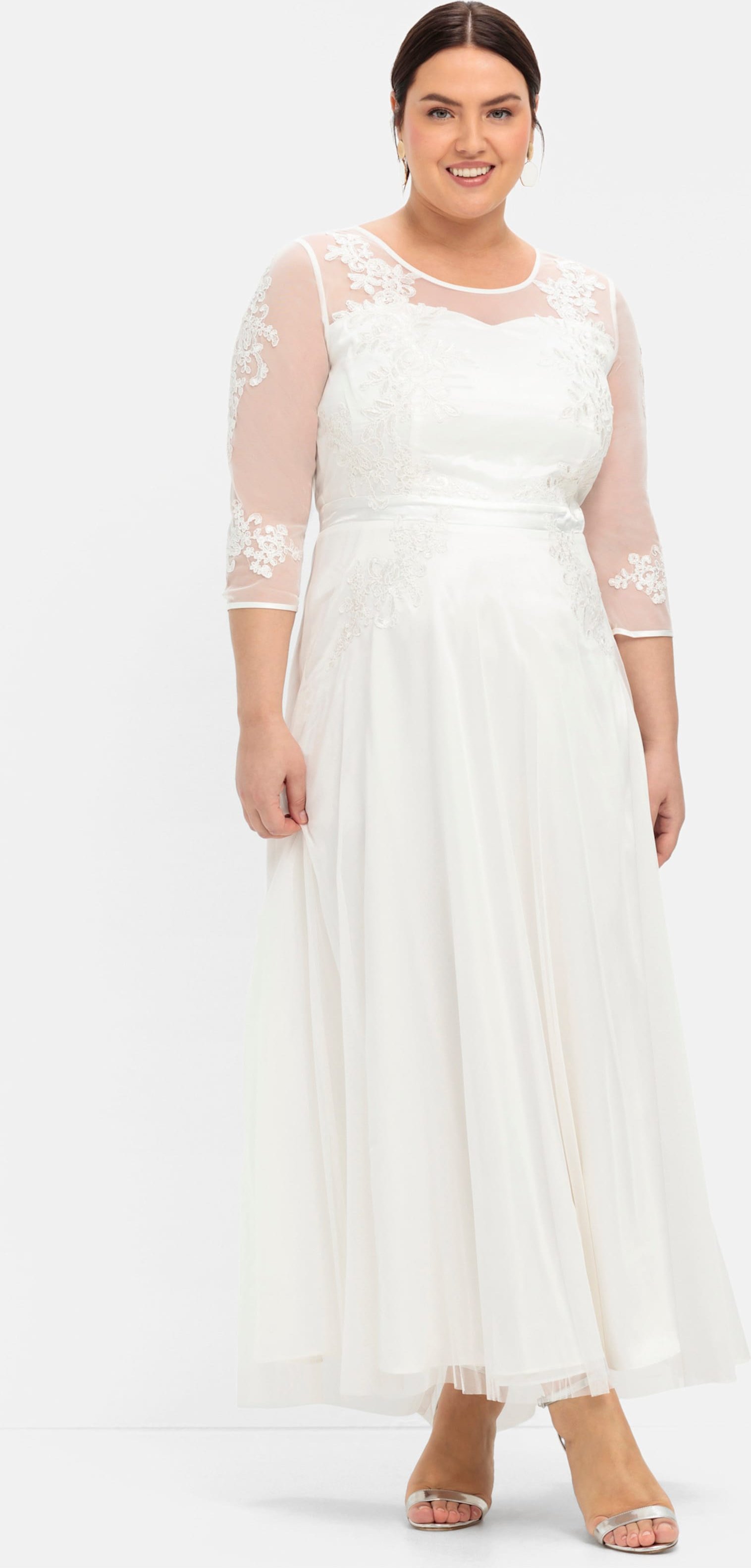 Sheego Hochzeitskleid in Corsagen-Optik