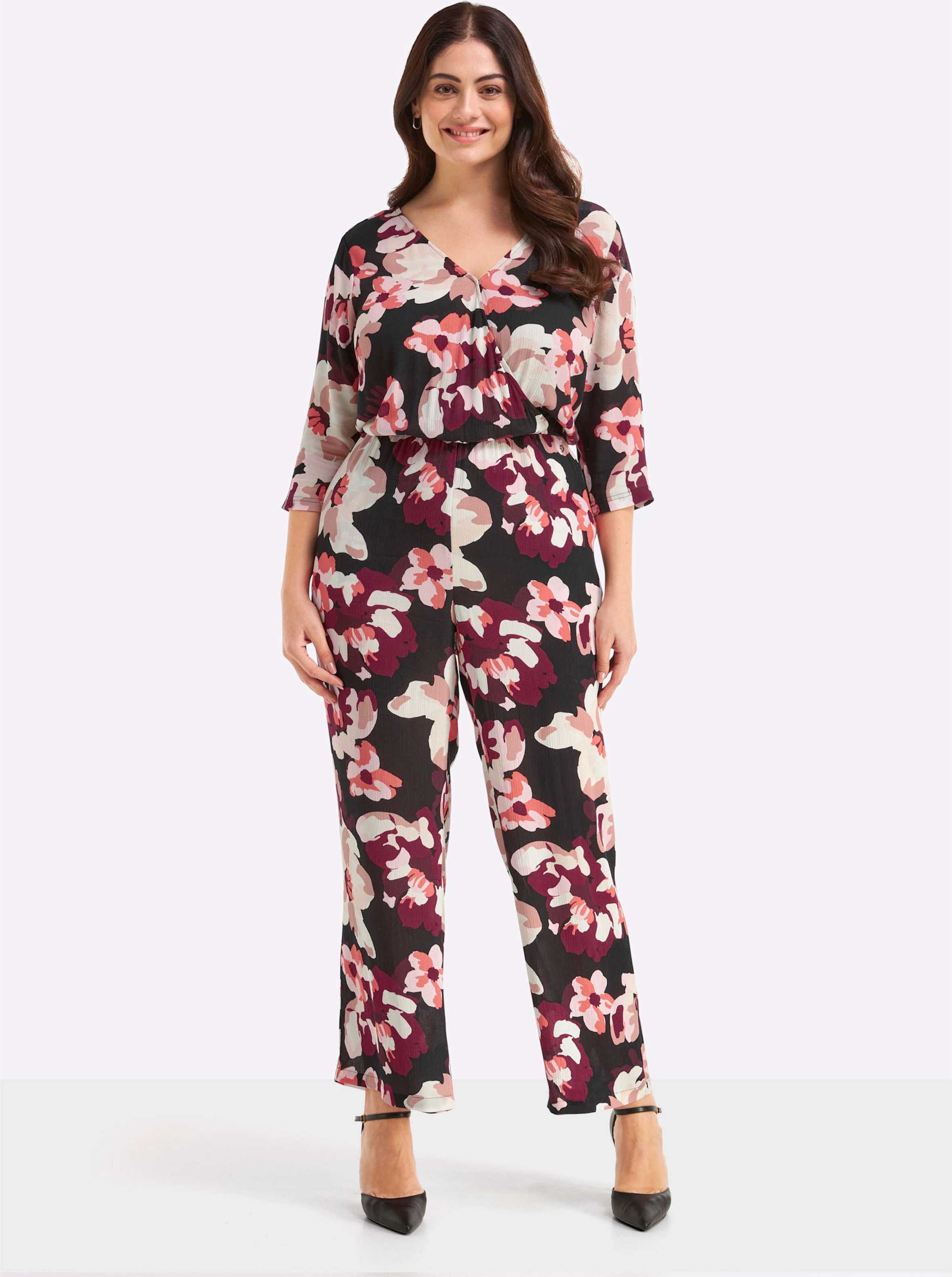 Sheego Jumpsuit mit Blumenprint