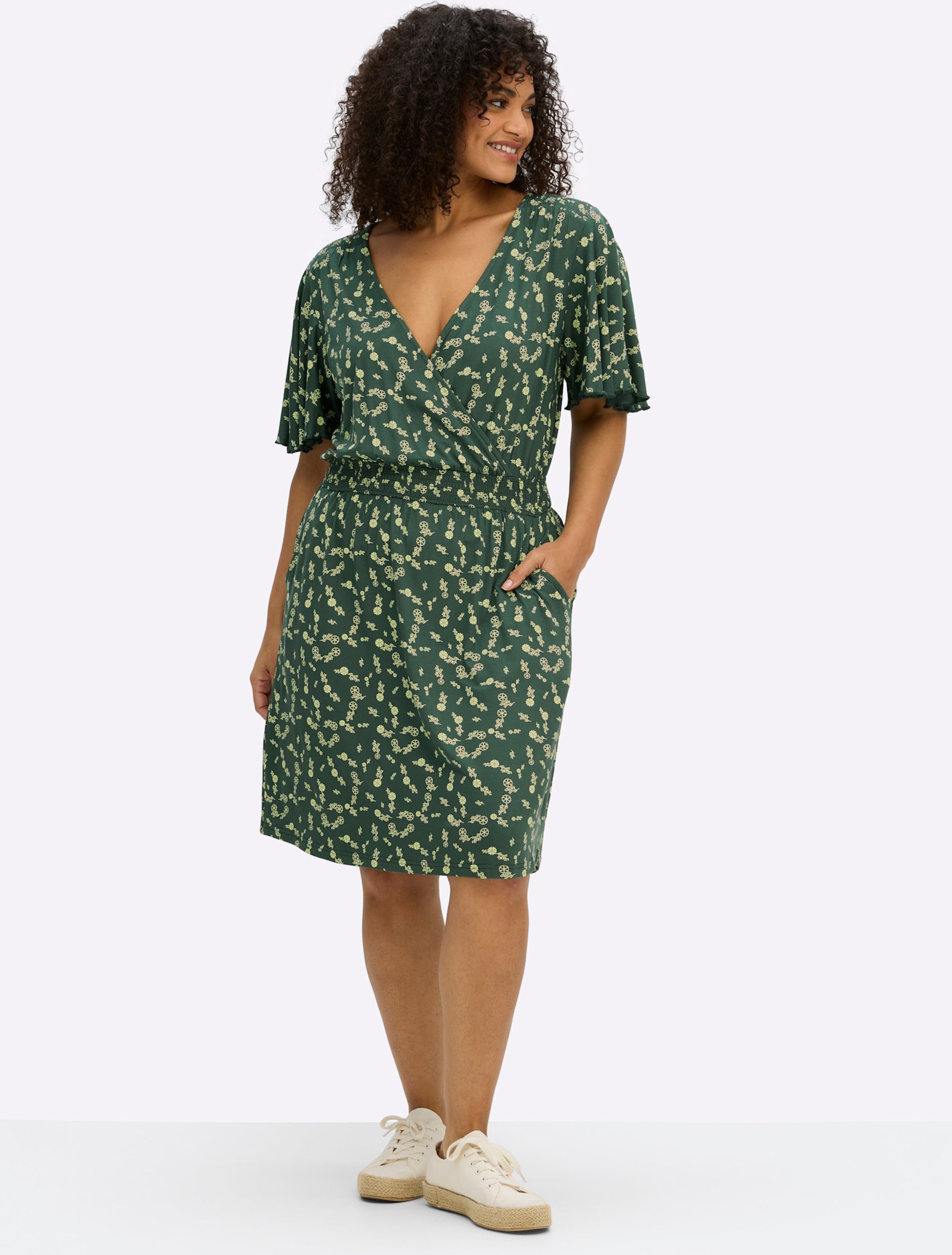 Sheego Jerseykleid mit Flügelärmeln