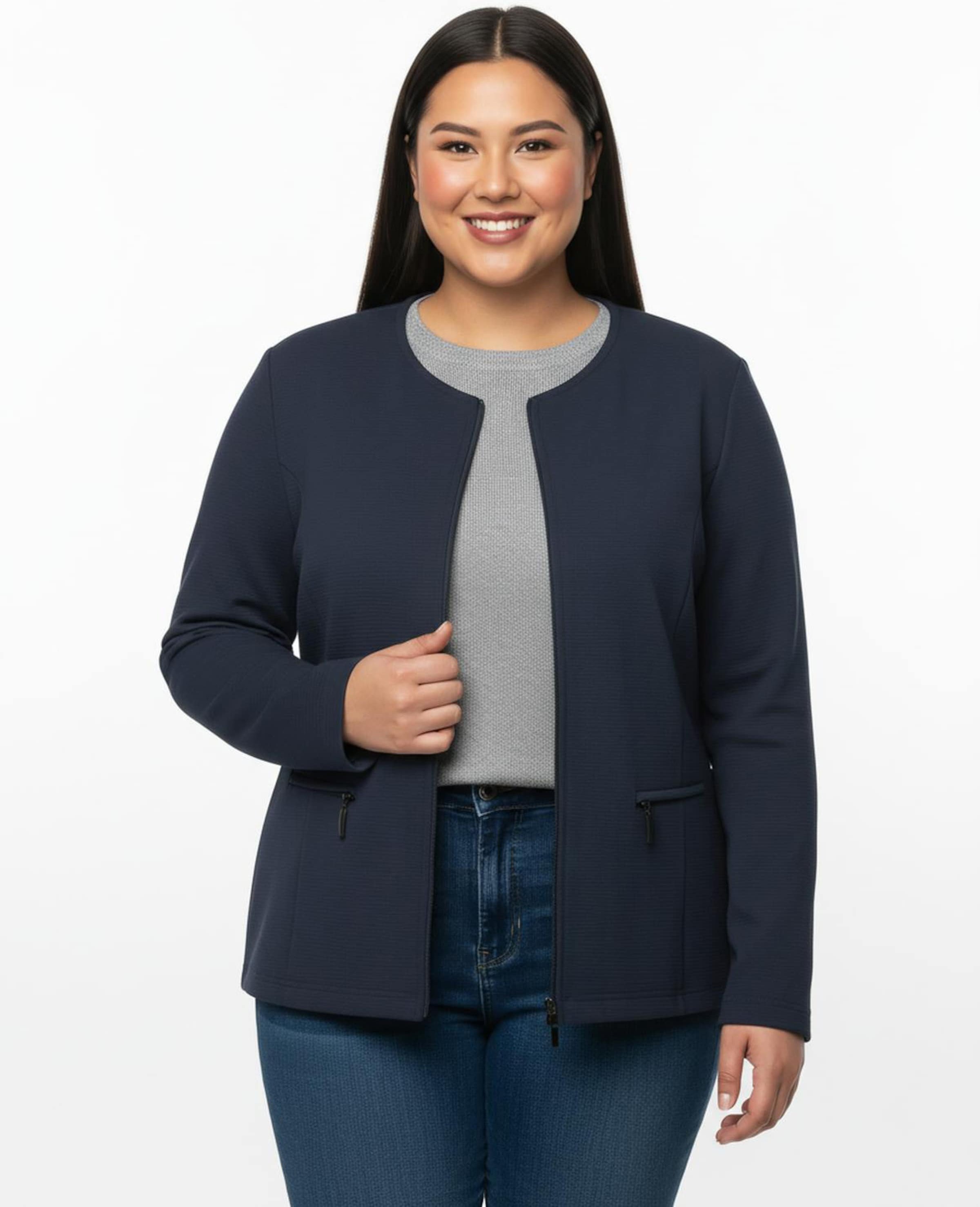 Thumbnail - Sheego Shirtblazer in Ripp-Optik