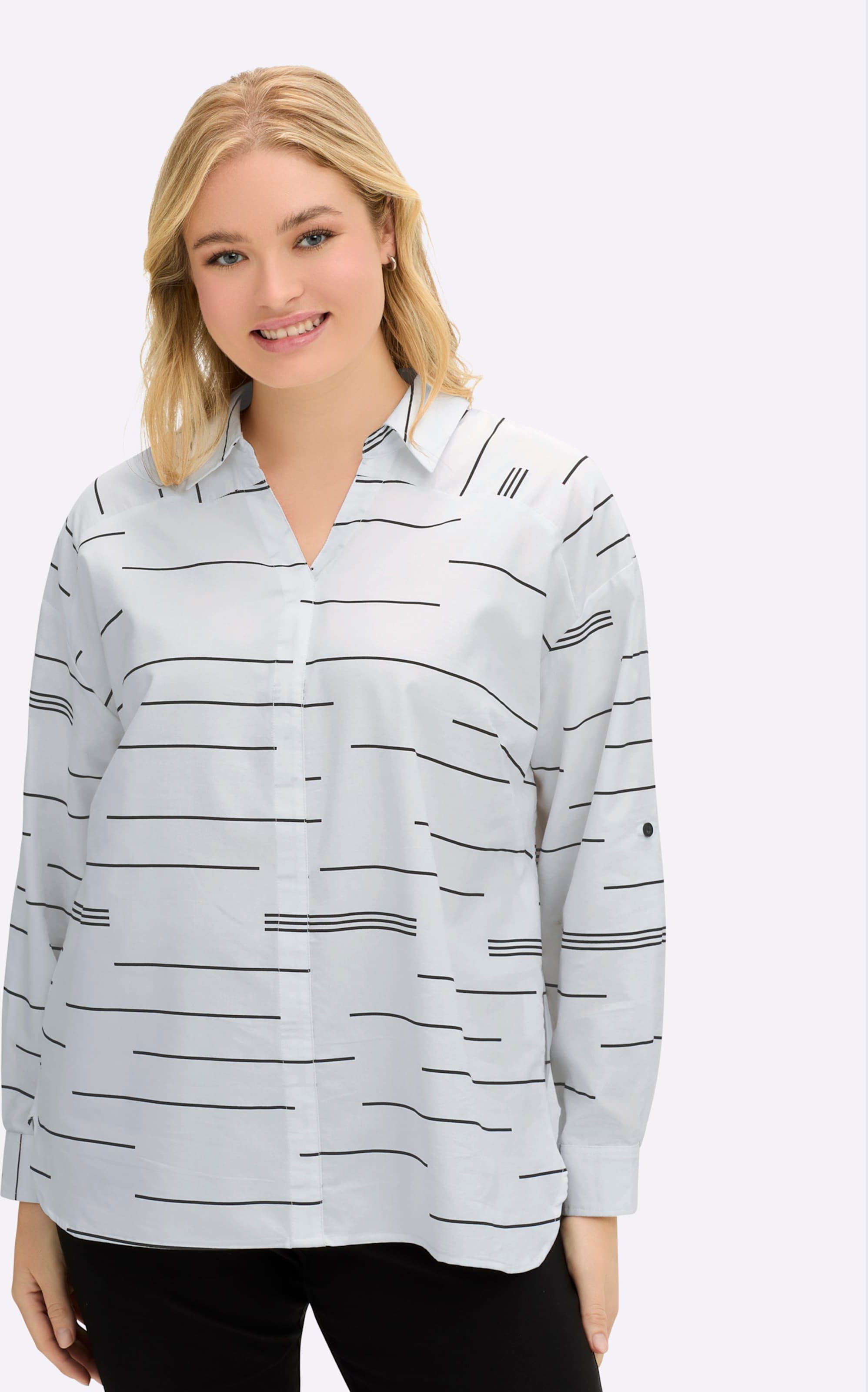 Sheego Schlupf-Bluse mit verlängertem Rückenteil