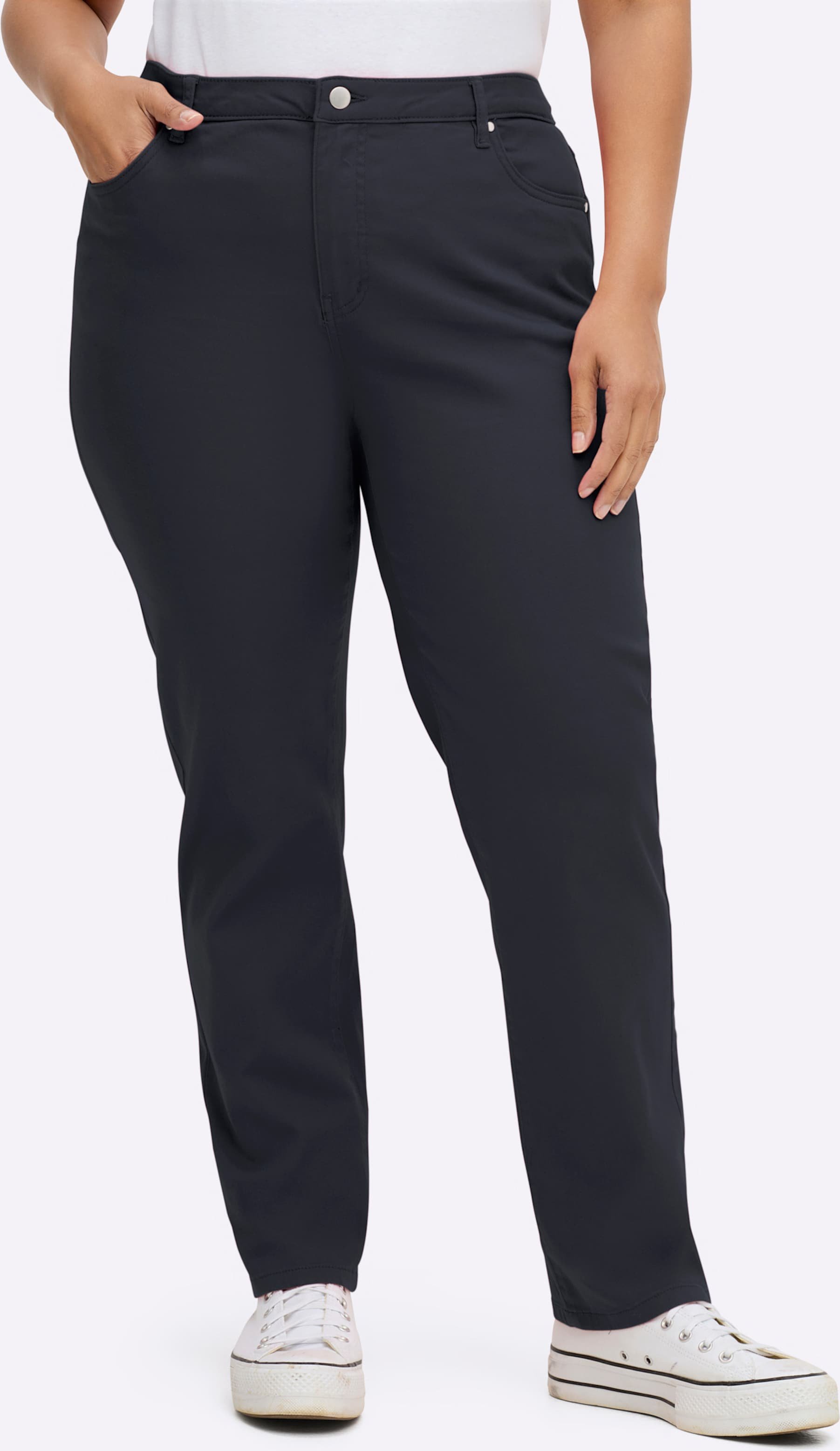 Sheego 5-Pocket-Jeans mit bestickten Gesäßtaschen