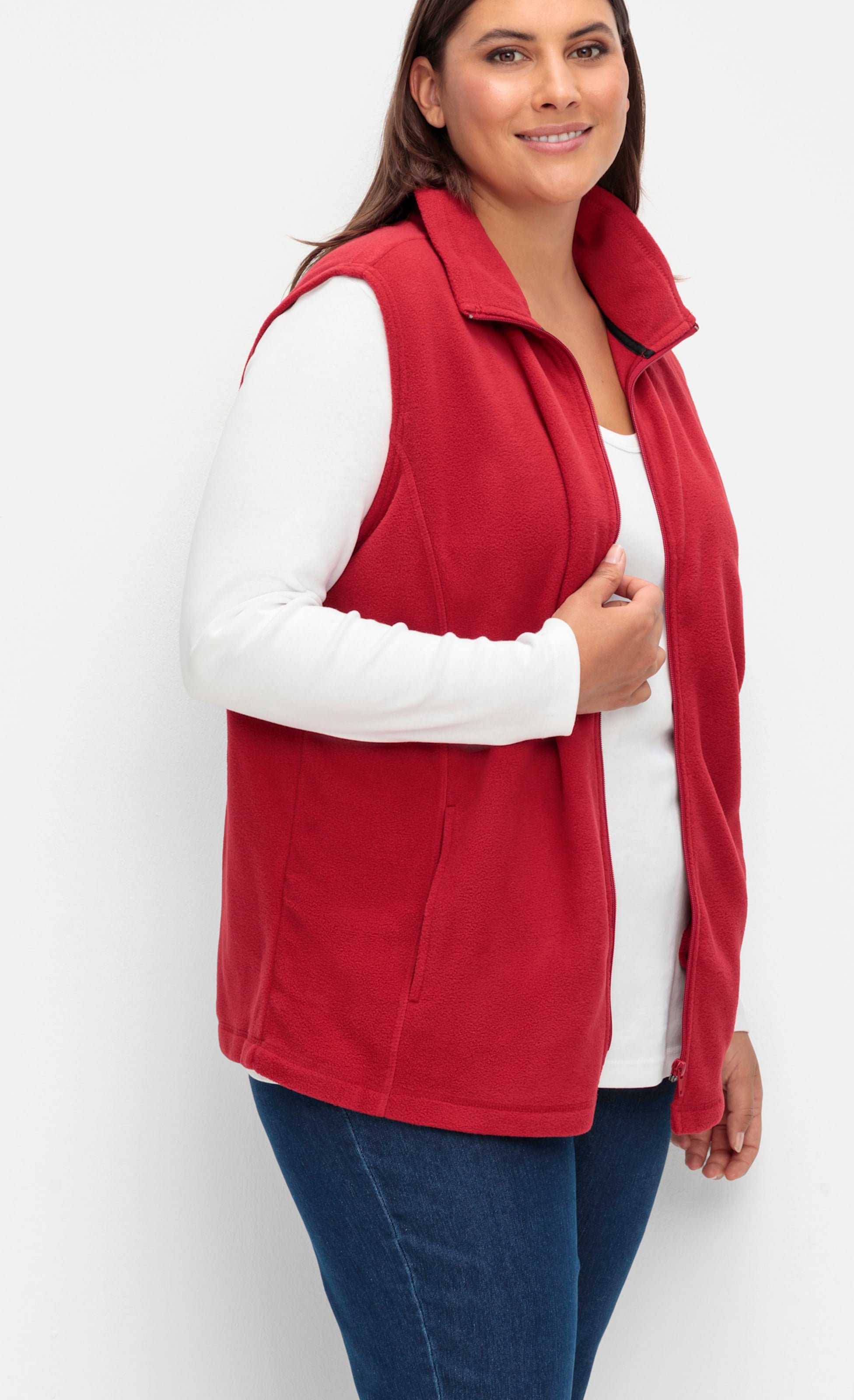 Sheego Fleeceweste mit Antipilling-Ausrüstung