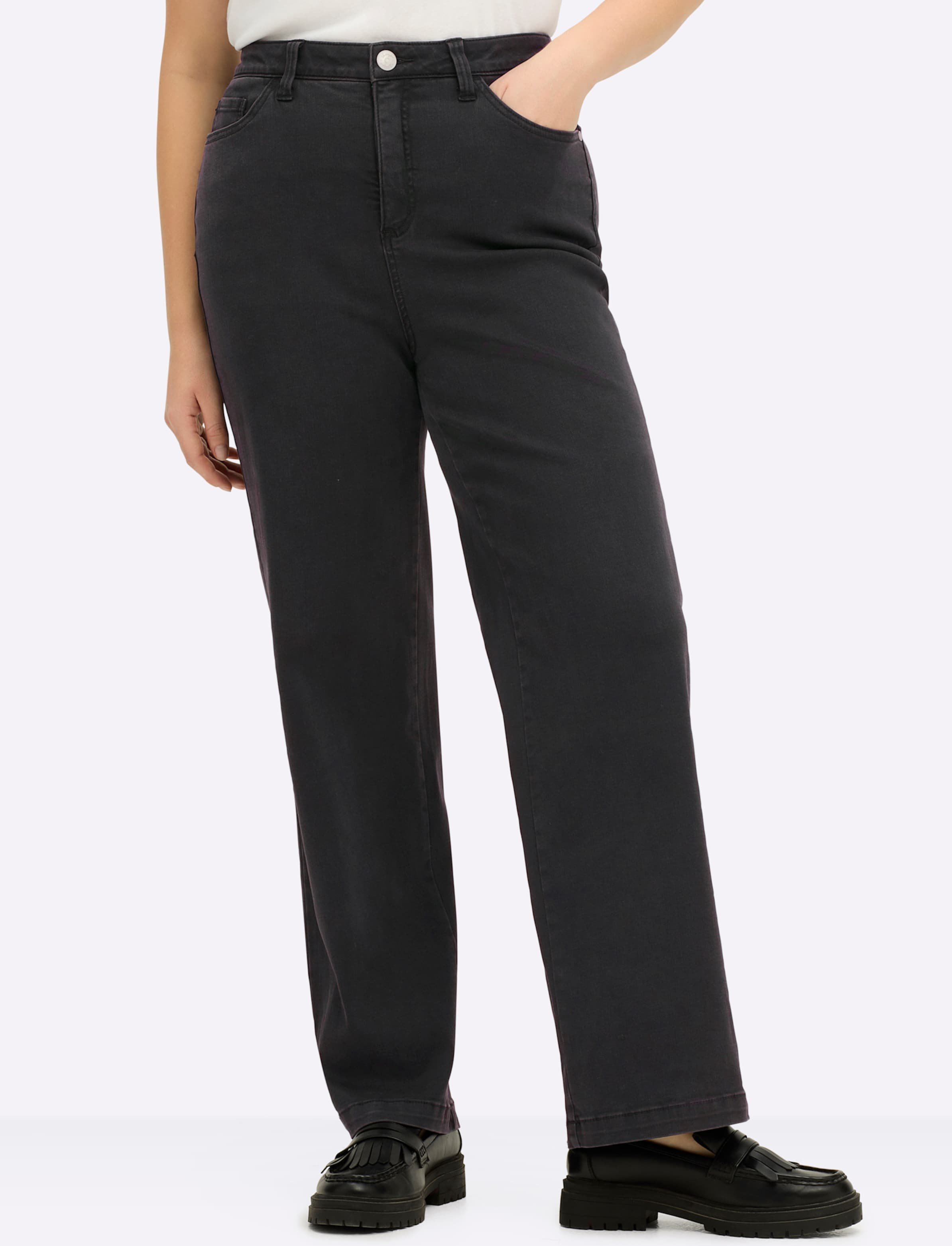 Sheego High-waist-Jeans gerade, mit Shaping-Einsatz