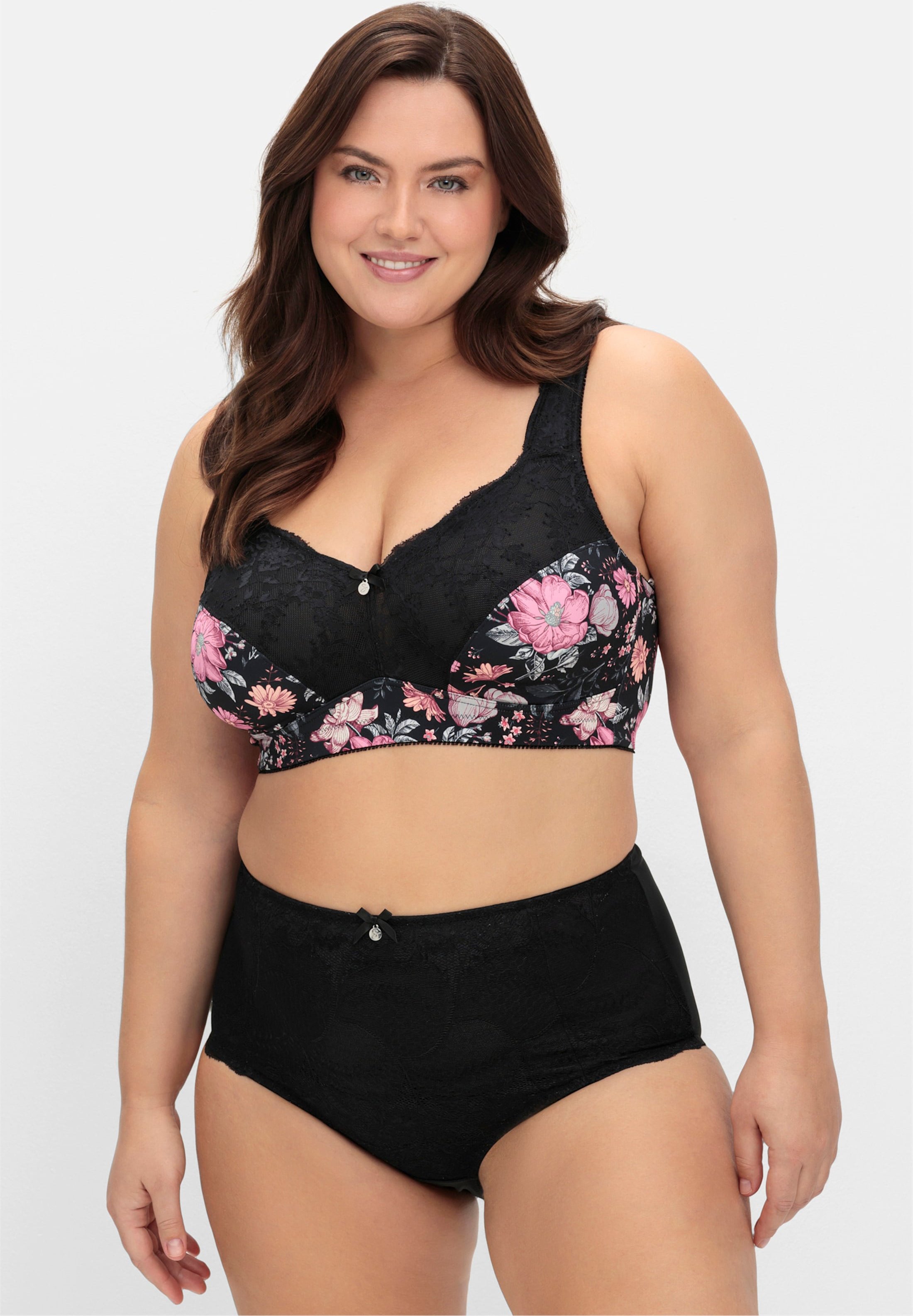 Sheego BH ohne Bügel mit Blüten-Print