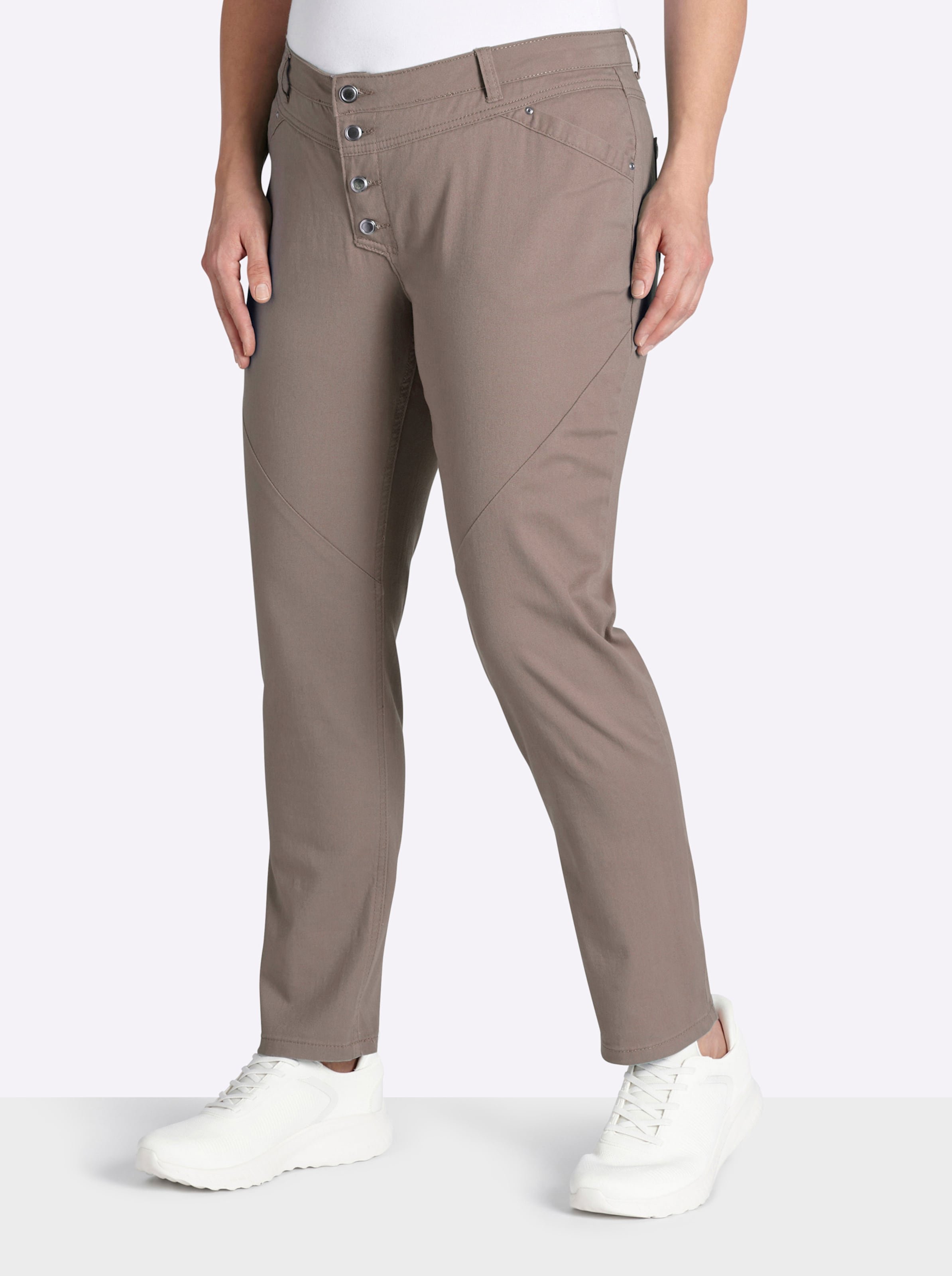 Sheego Jeans mit Knopfleiste statt Reißverschluss