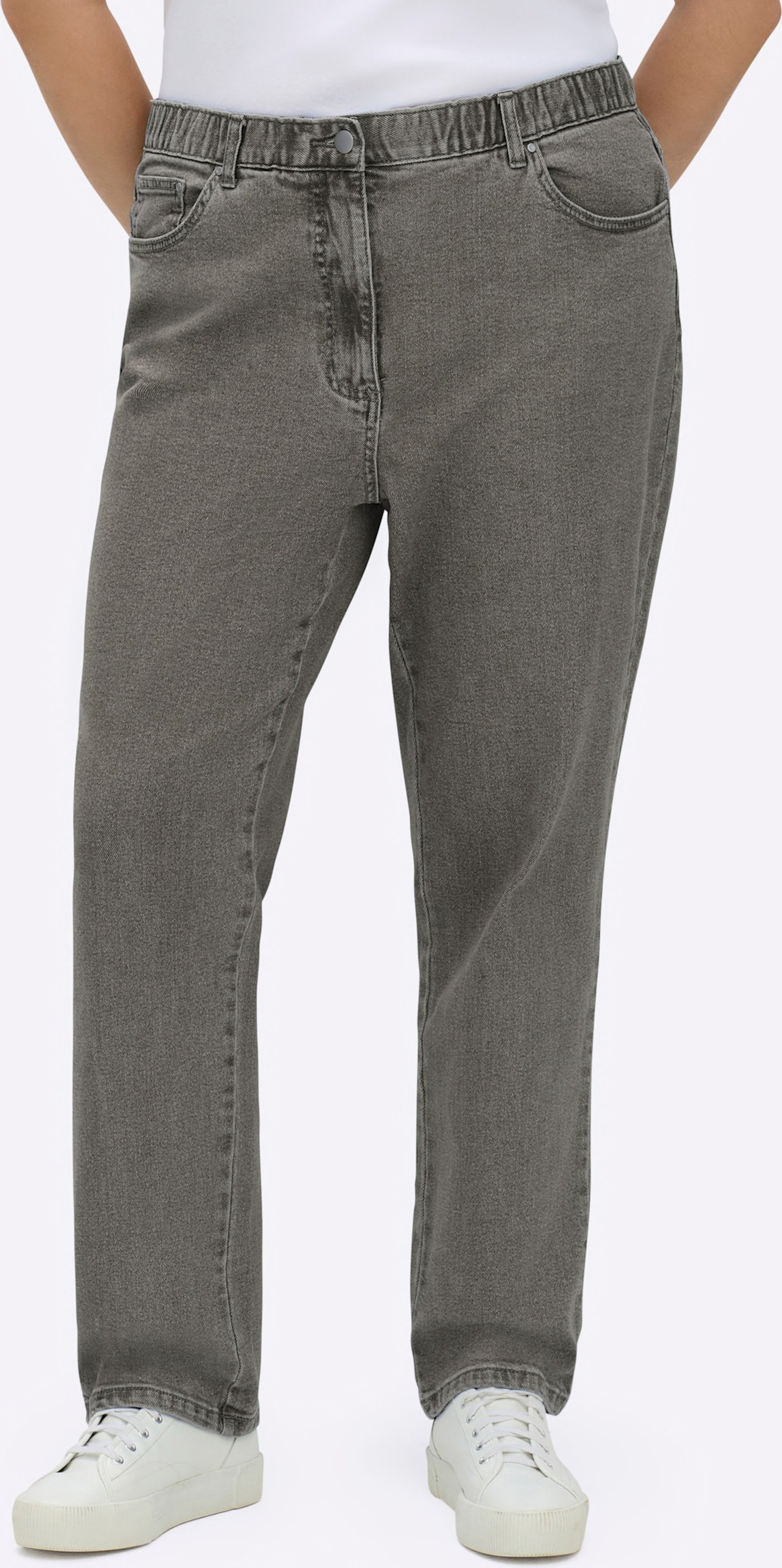 Sheego 5-Pocket-Jeans mit innenliegendem Dehnbund