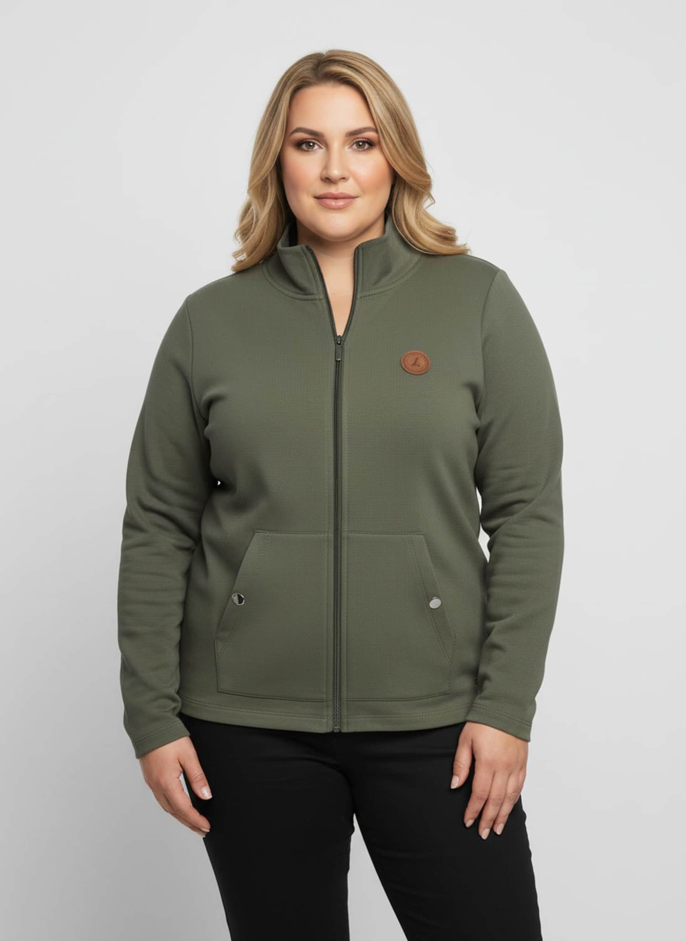 Sheego Shirtjacke mit Känguru-Taschen