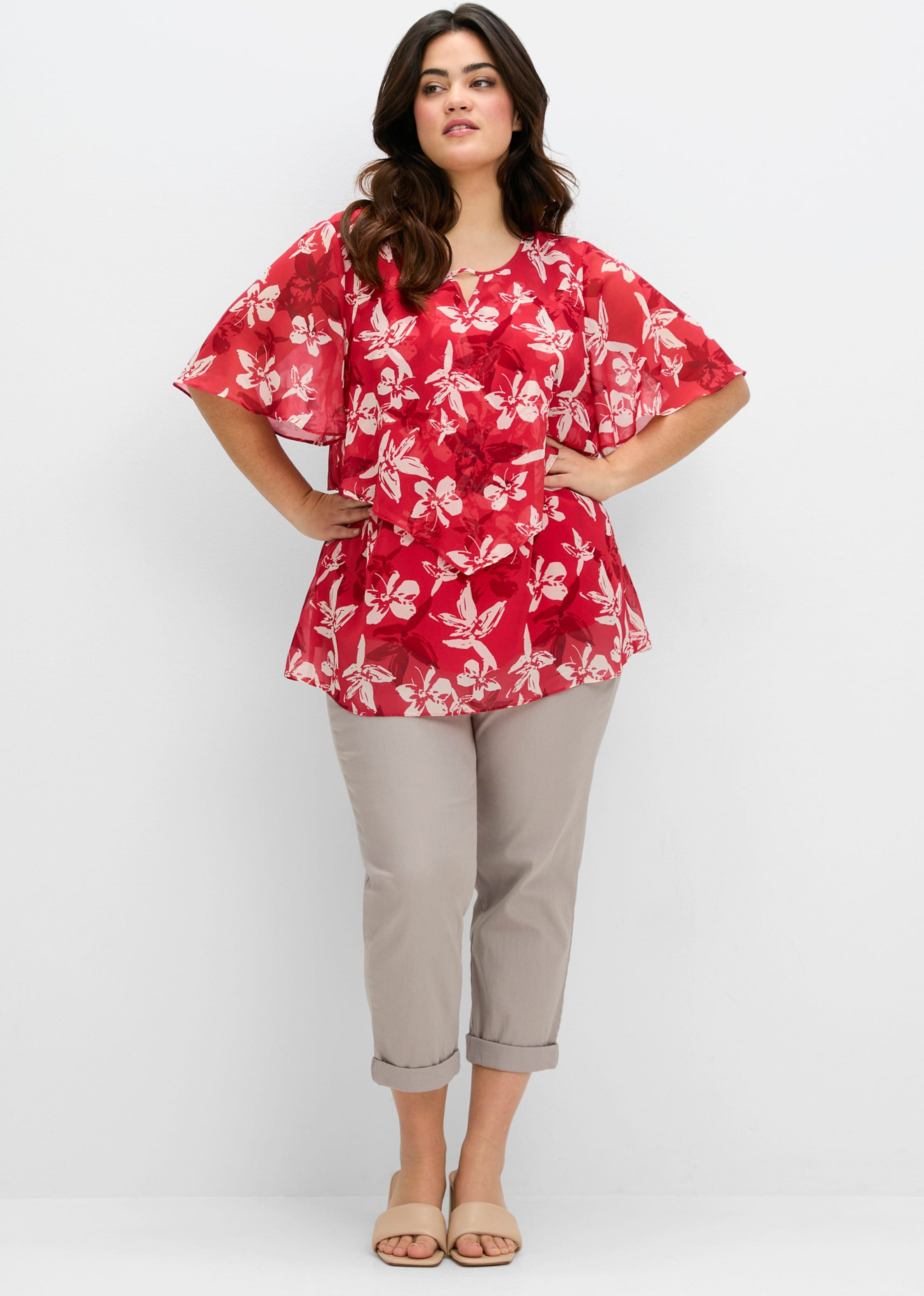 Sheego Tunika aus Chiffon