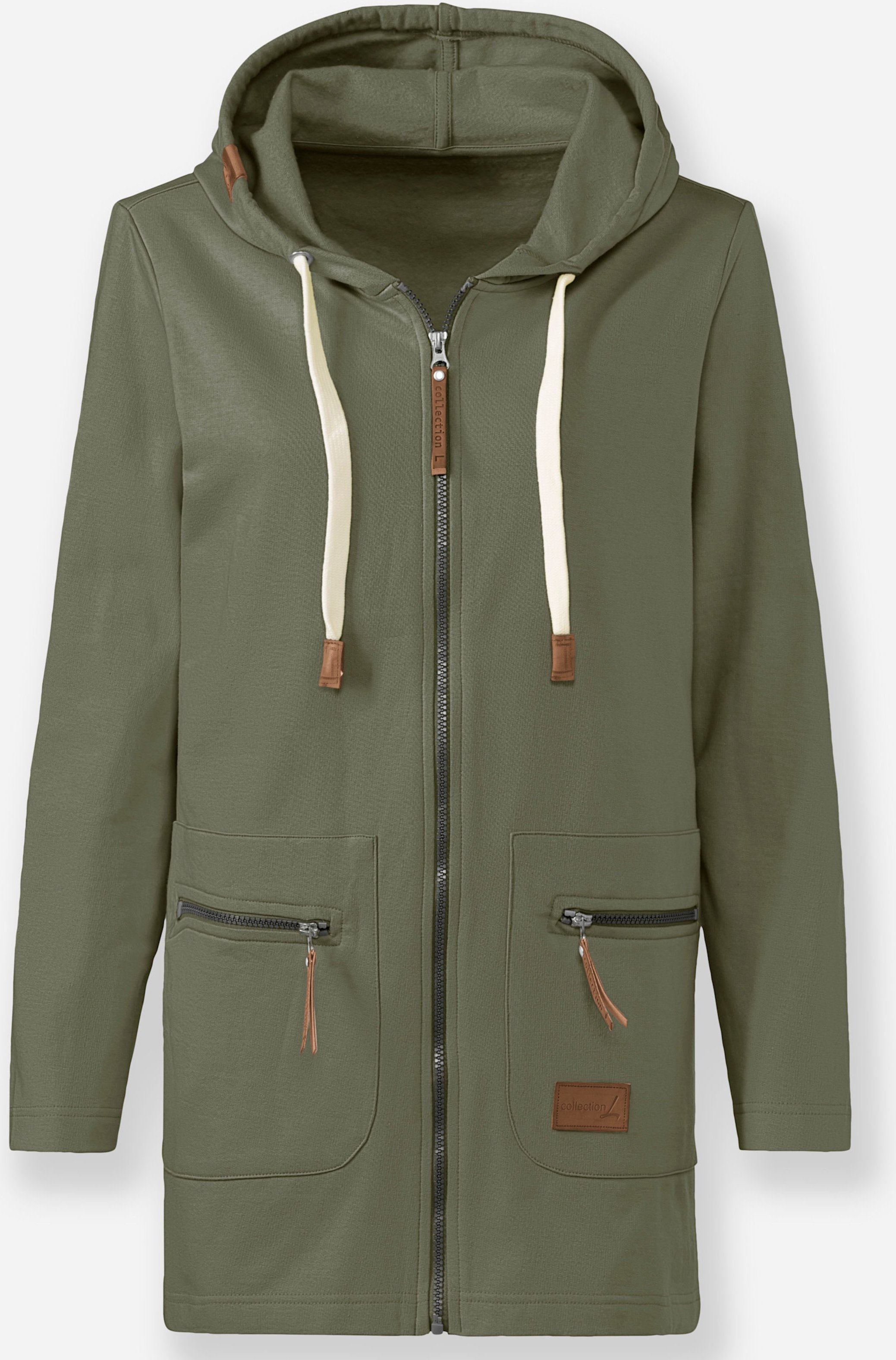 Sheego Sweatjacke in Longform