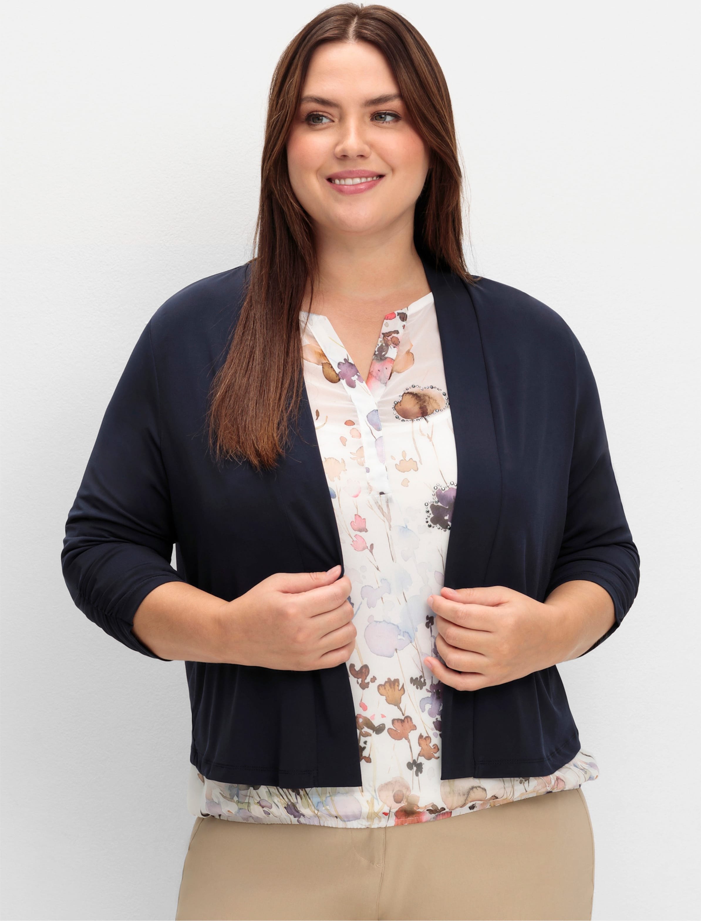 Thumbnail - Sheego Shirtjacke in kurzer Bolero-Form