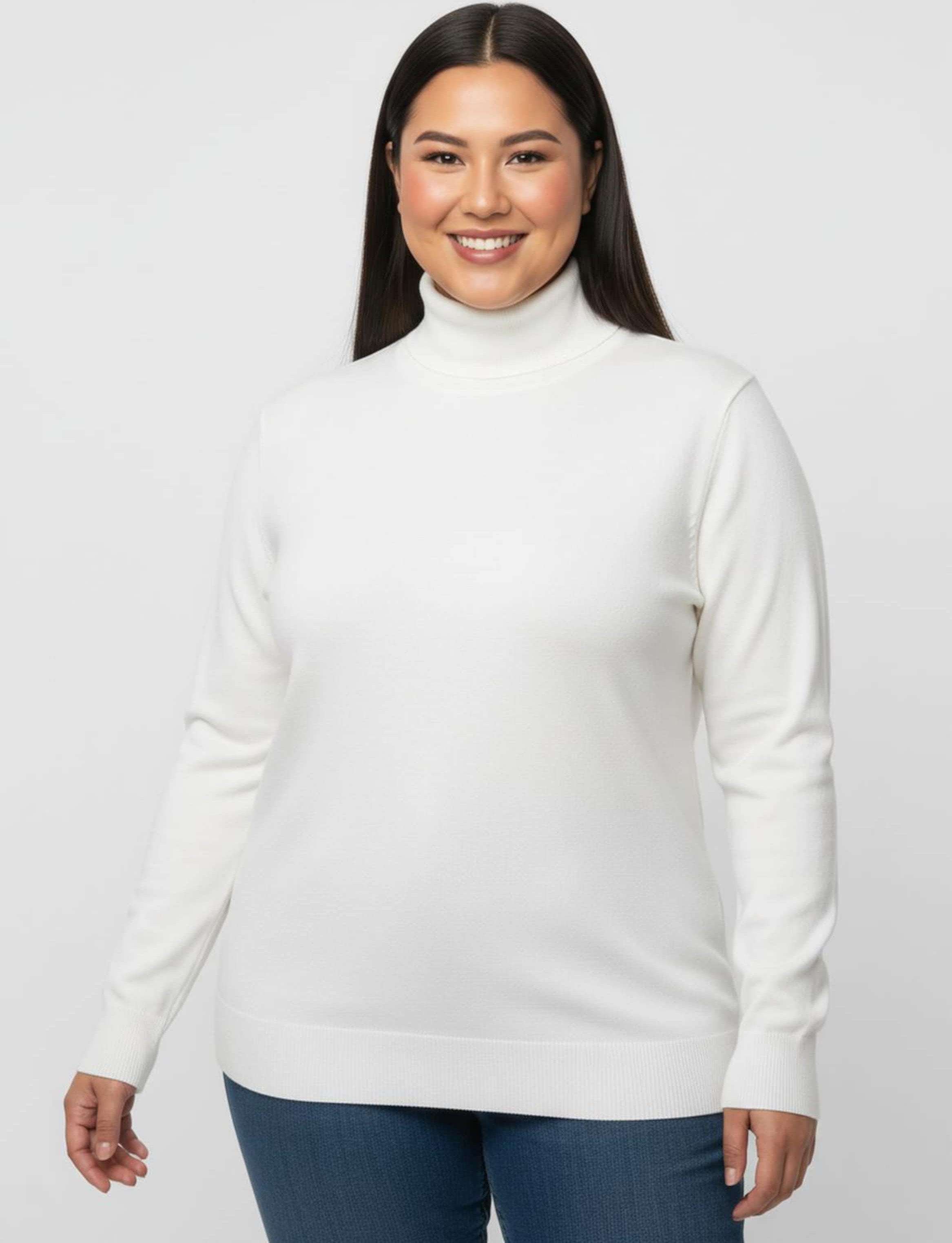 Sheego Rollkragenpullover aus Feinstrick