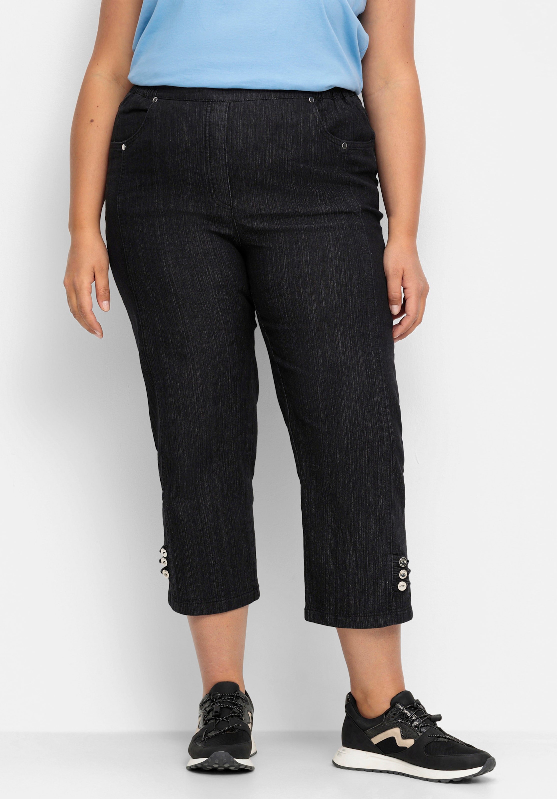 Sheego 7/8-Jeans mit Zierriegel am Abschluss