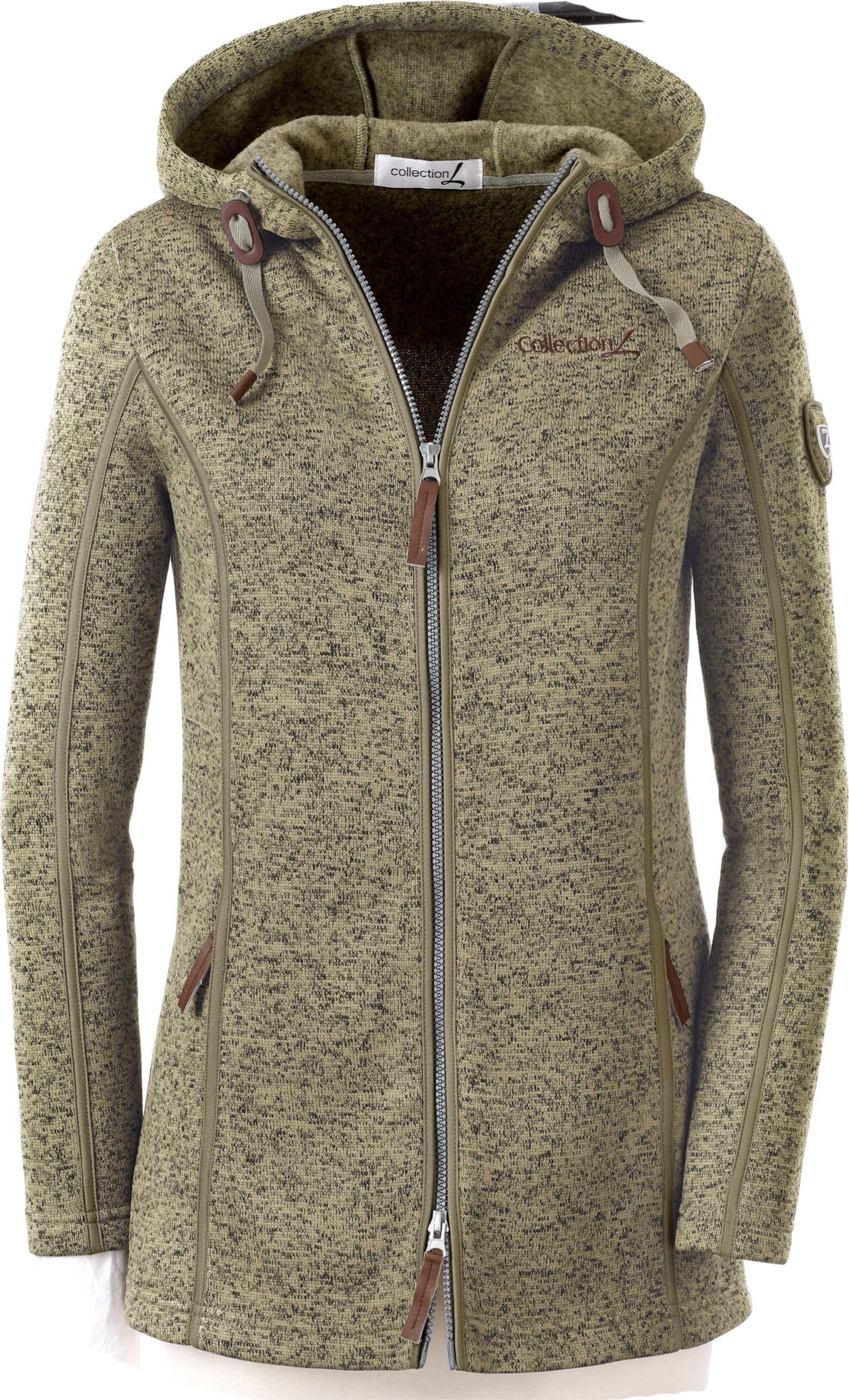 Thumbnail - Sheego Kapuzenfleecejacke mit Umlegekragen