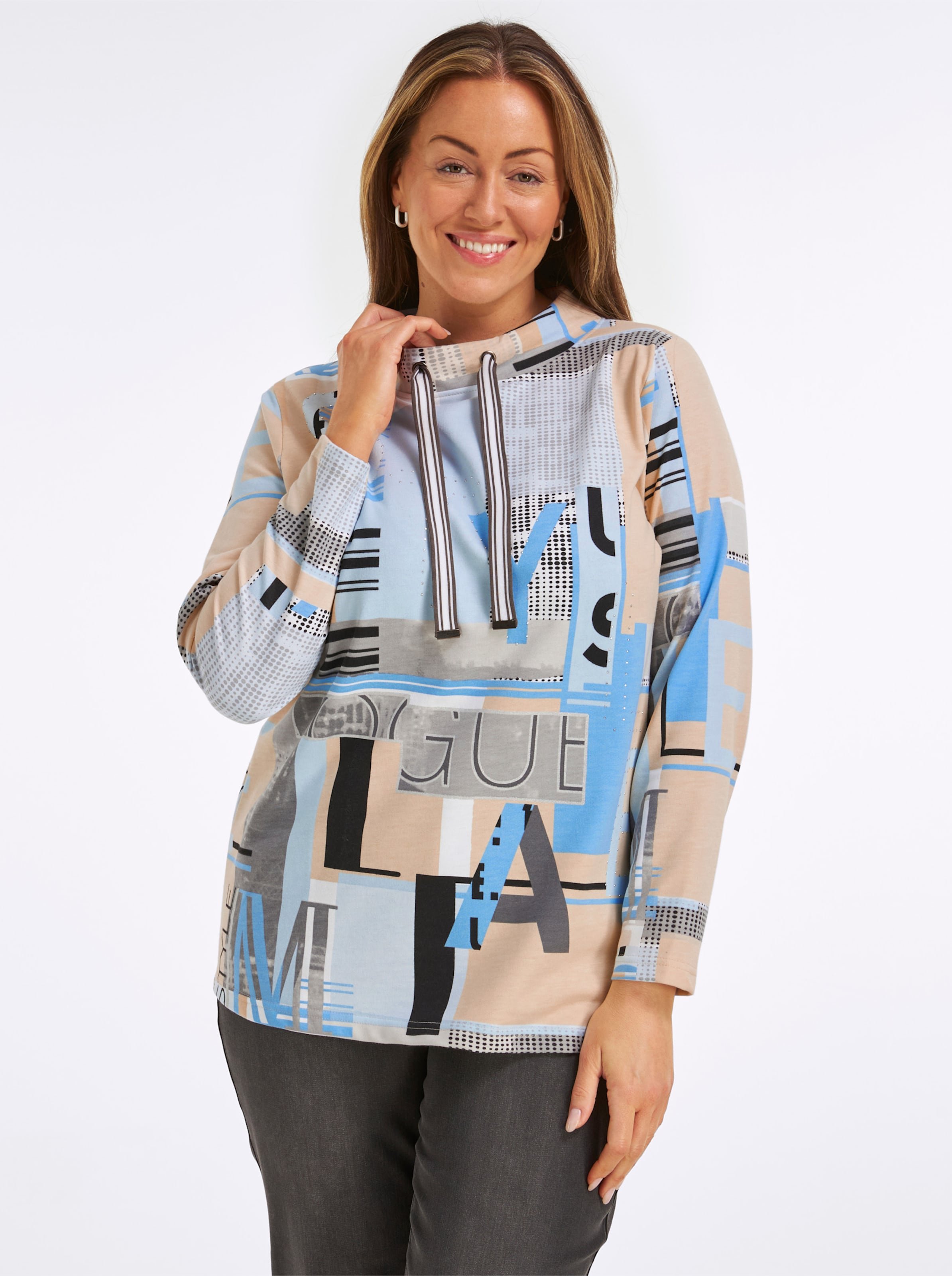 Sheego Sweatshirt mit Buchstaben-Print