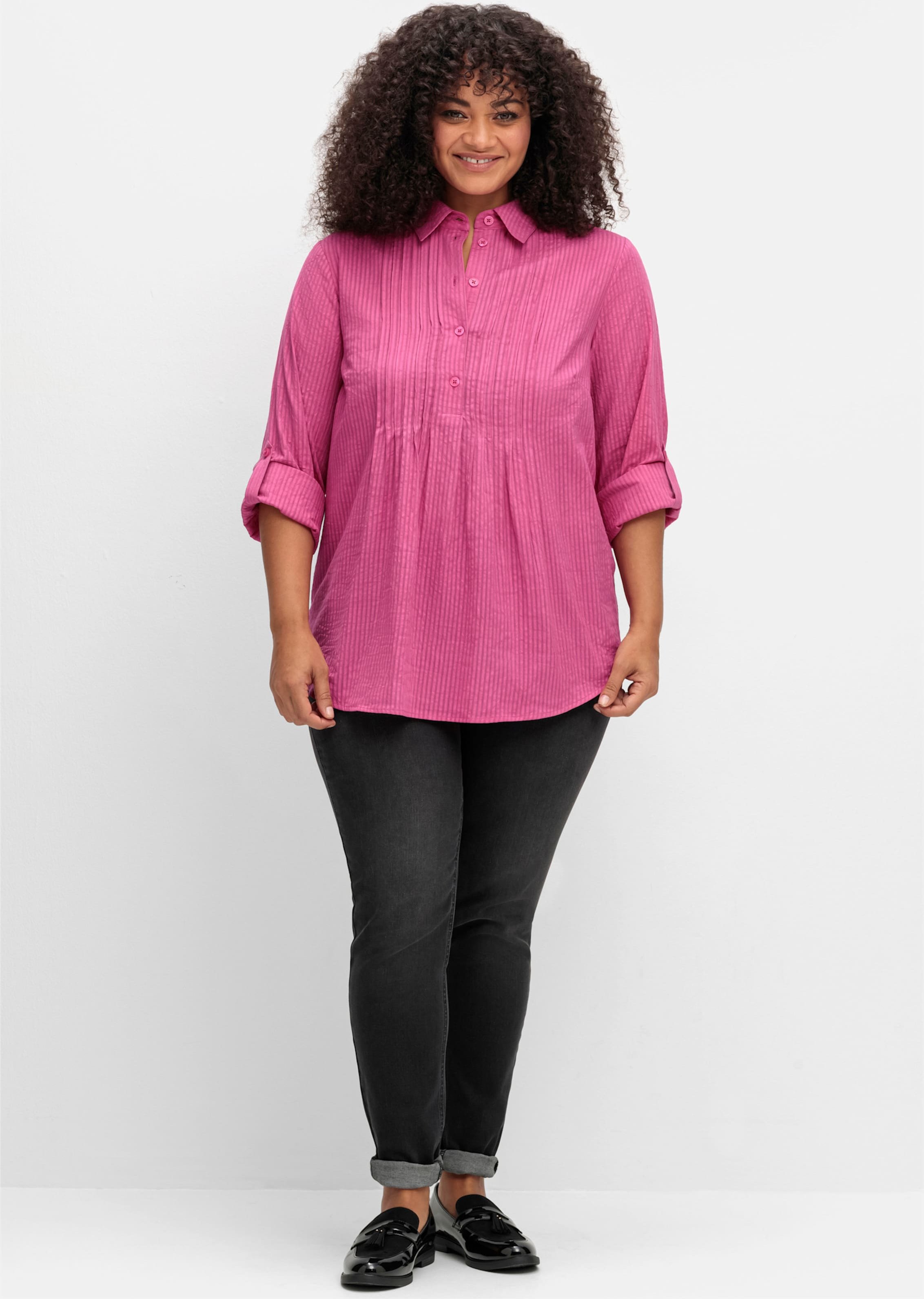 Sheego Tunika in Dobby-Struktur