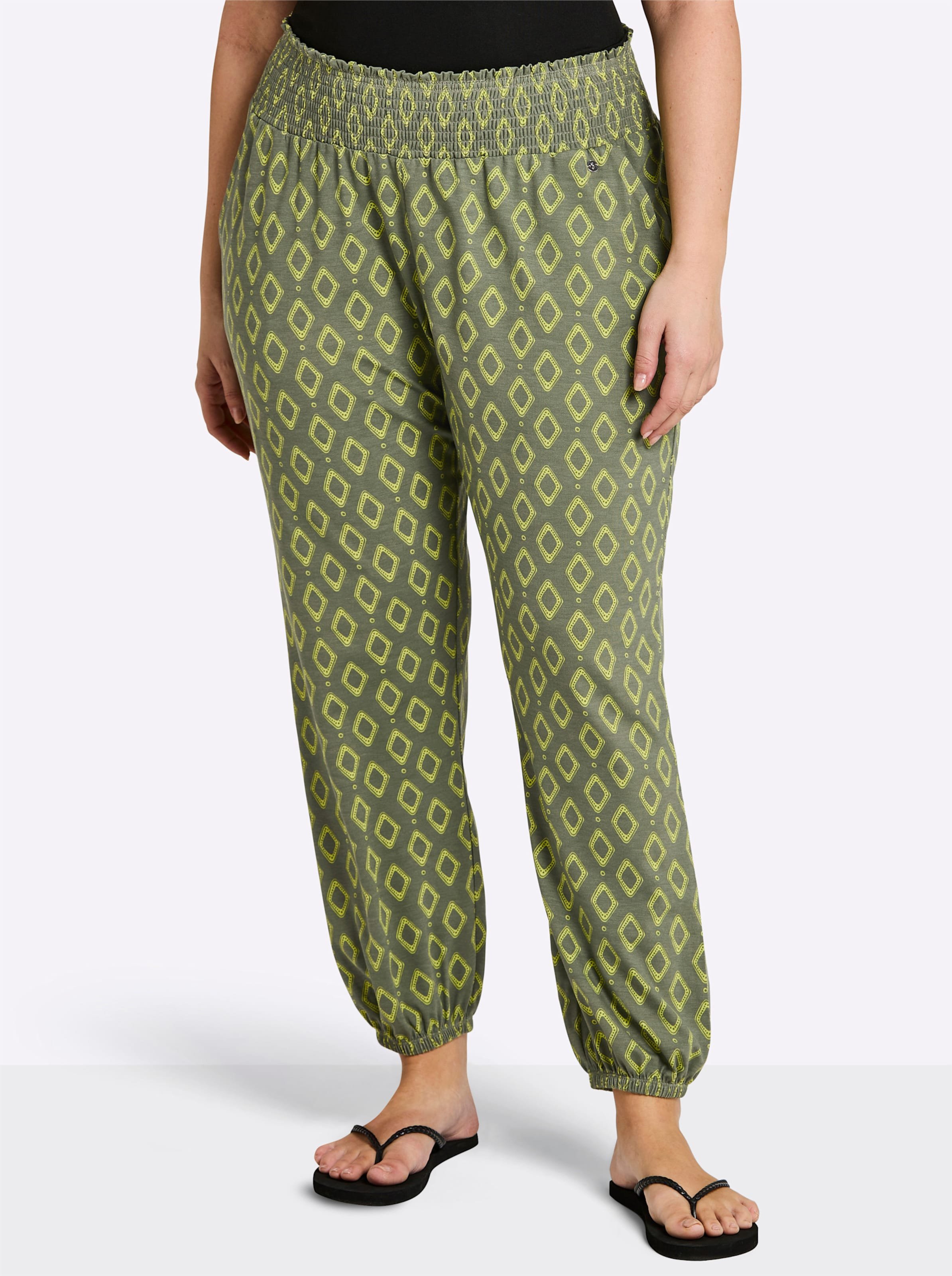 Sheego Jogg Pants mit Alloverdruck