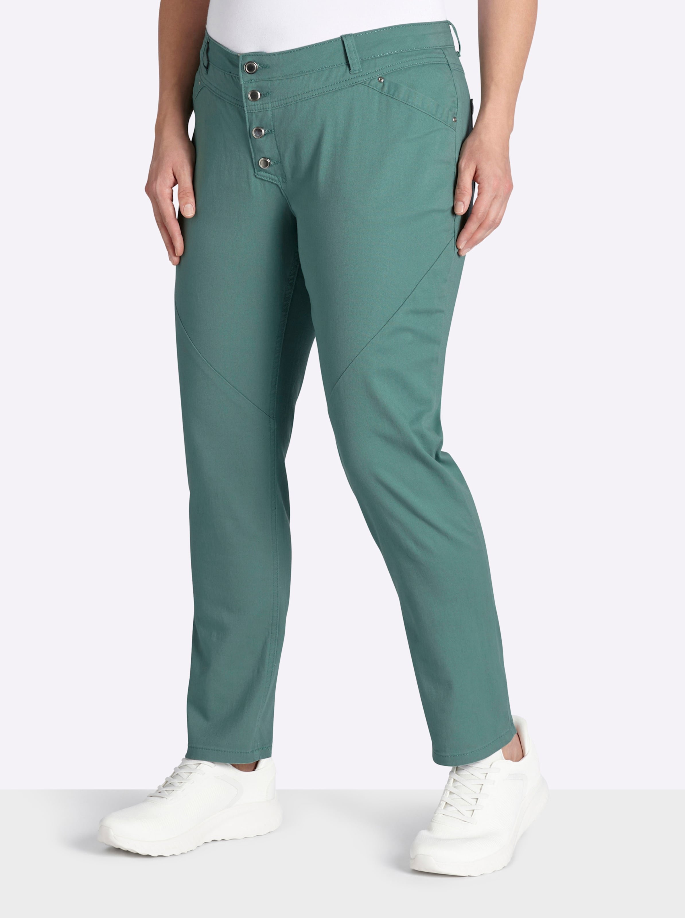 Sheego Jeans mit Knopfleiste statt Reißverschluss