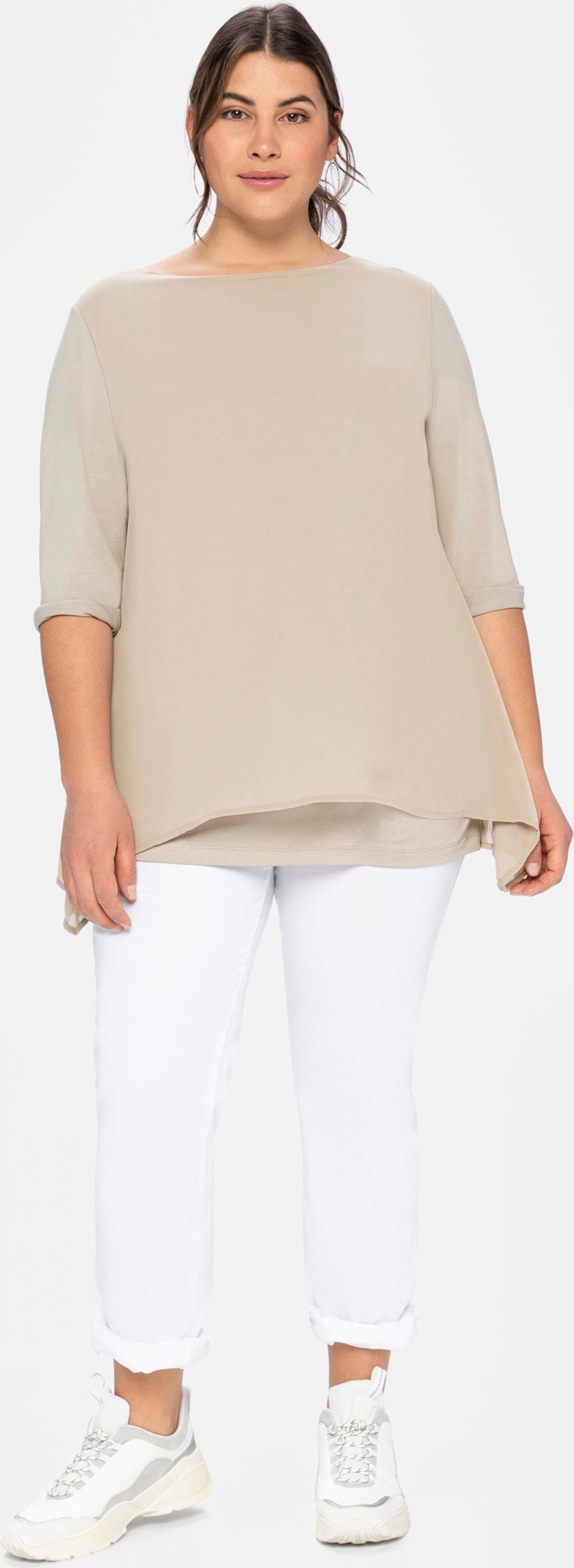 Sheego Blusenshirt mit Zipfelsaum