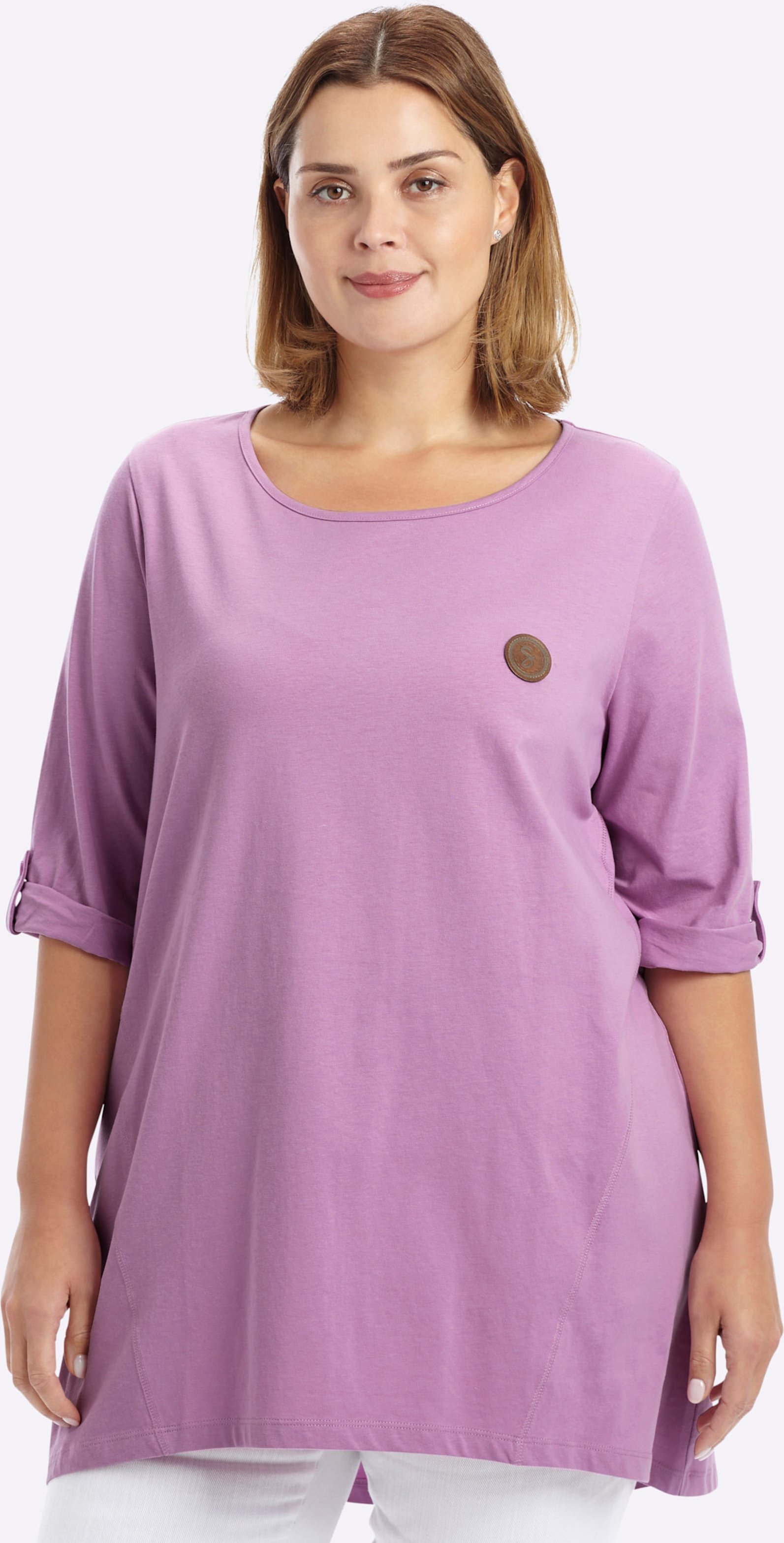 Sheego Longshirt in kaschierender A-Linie